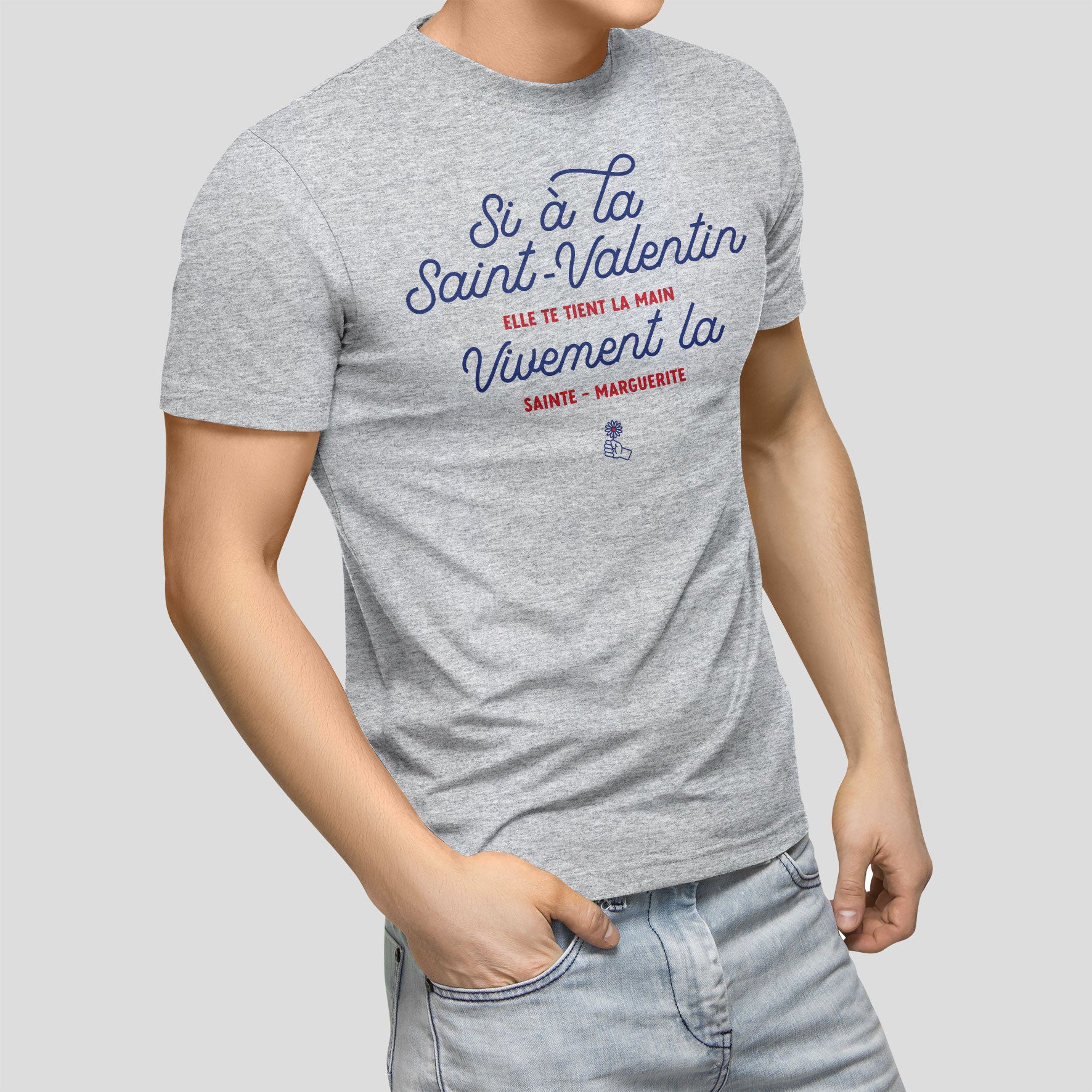 Juste Un T-shirt T-shirts Imprimés Si à la Saint-Valentin t-shirt blanc humour