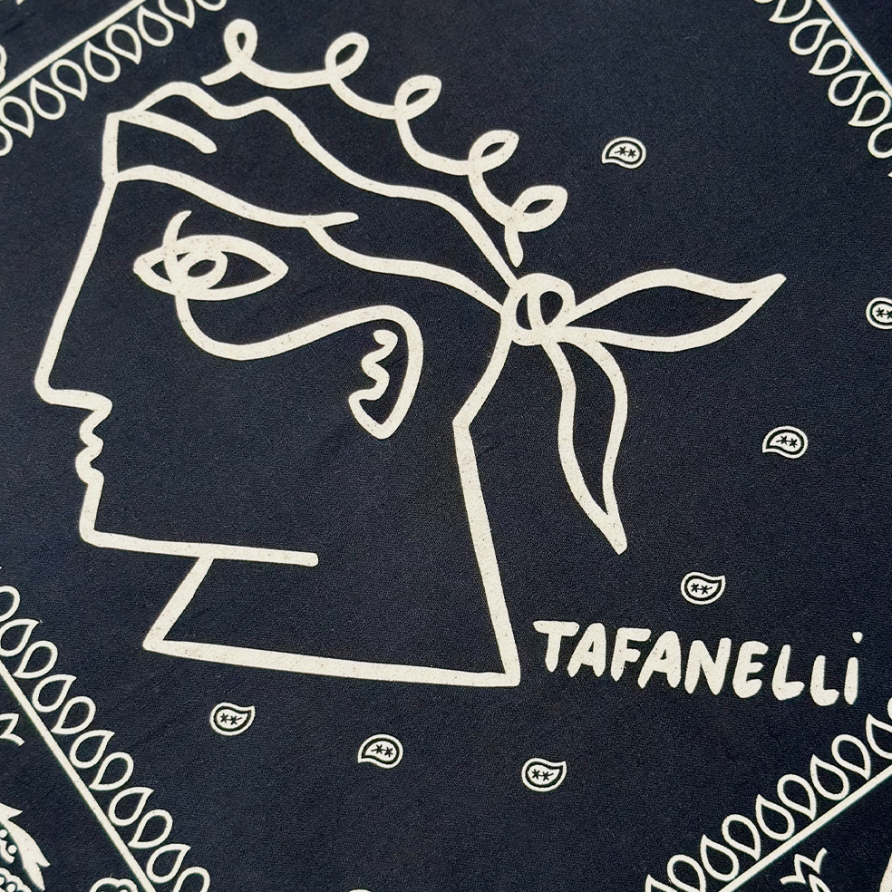 TAFANELLI Accessoires Le Bandana bandana bleu marine coton 53 cm
