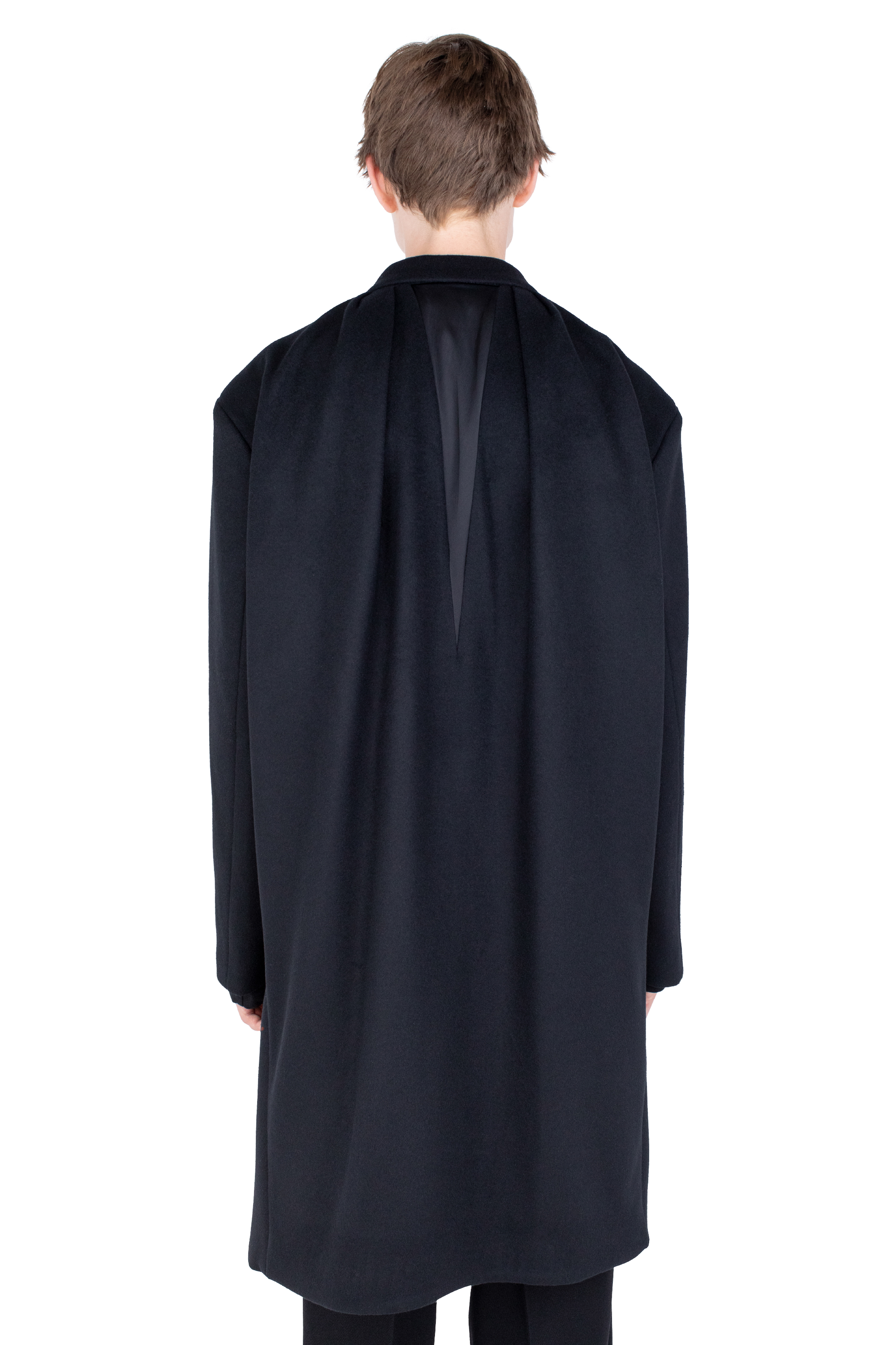 Kiko Kostadinov Outerwear EPELDE Overcoat manteau noir en laine