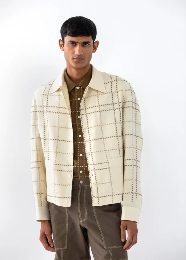 COUNTRYMADE Jackets MILITARY PLAID JACKET veste à carreaux XS brodée