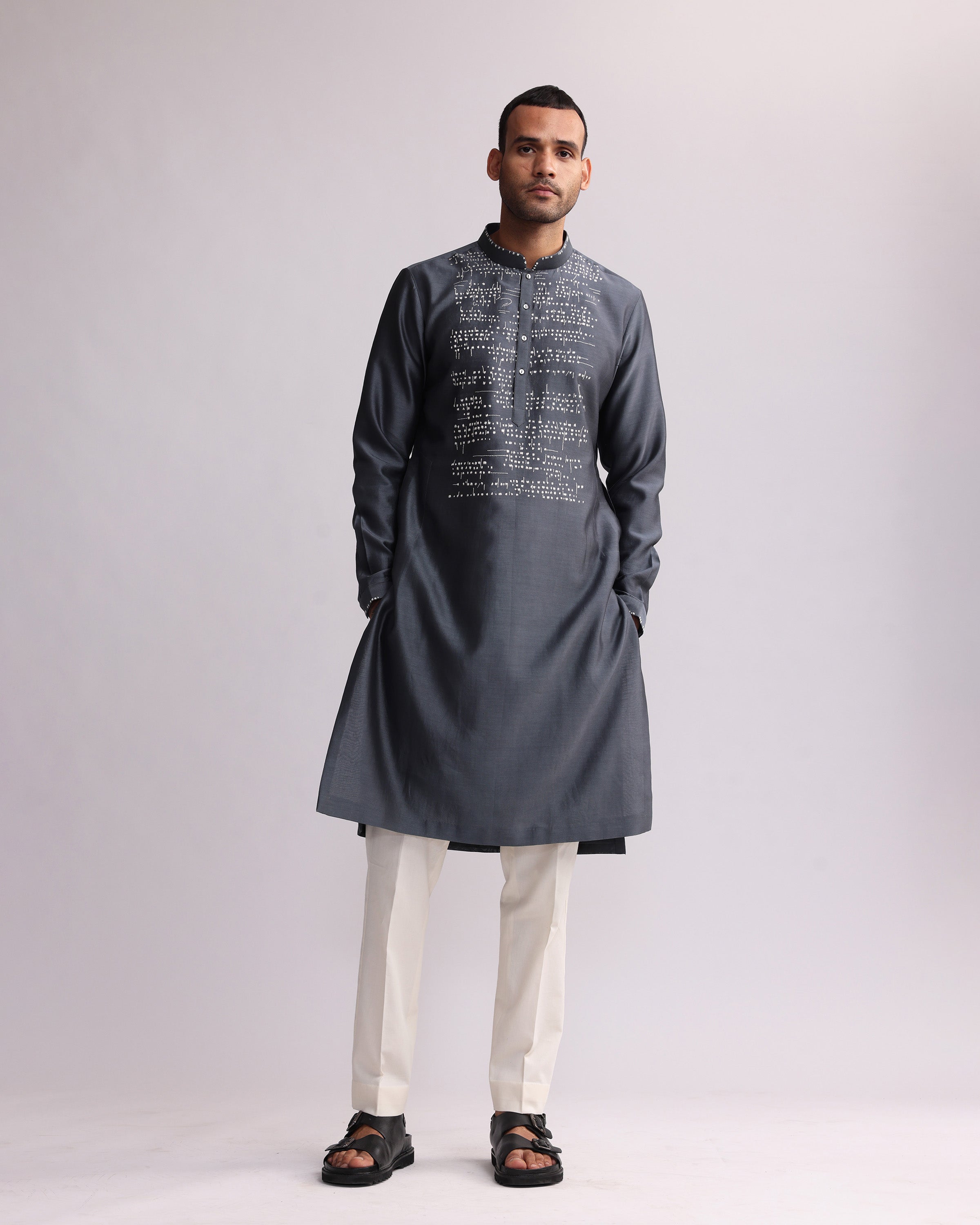 COUNTRYMADE Kurtas ASEMIC YOKE KURTA SET ensemble kurta S brodé