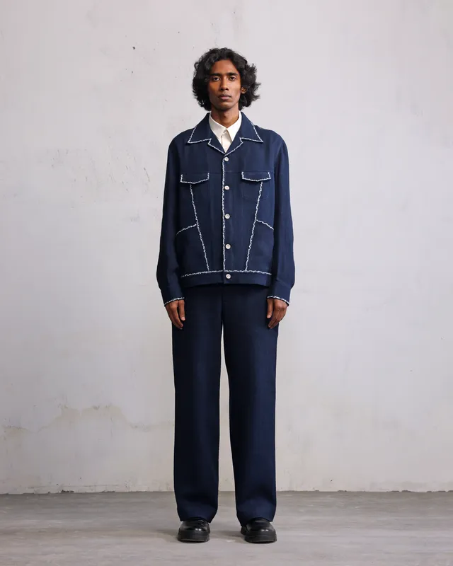 COUNTRYMADE Jackets Fractured seam detail jacket veste à chevrons brodée
