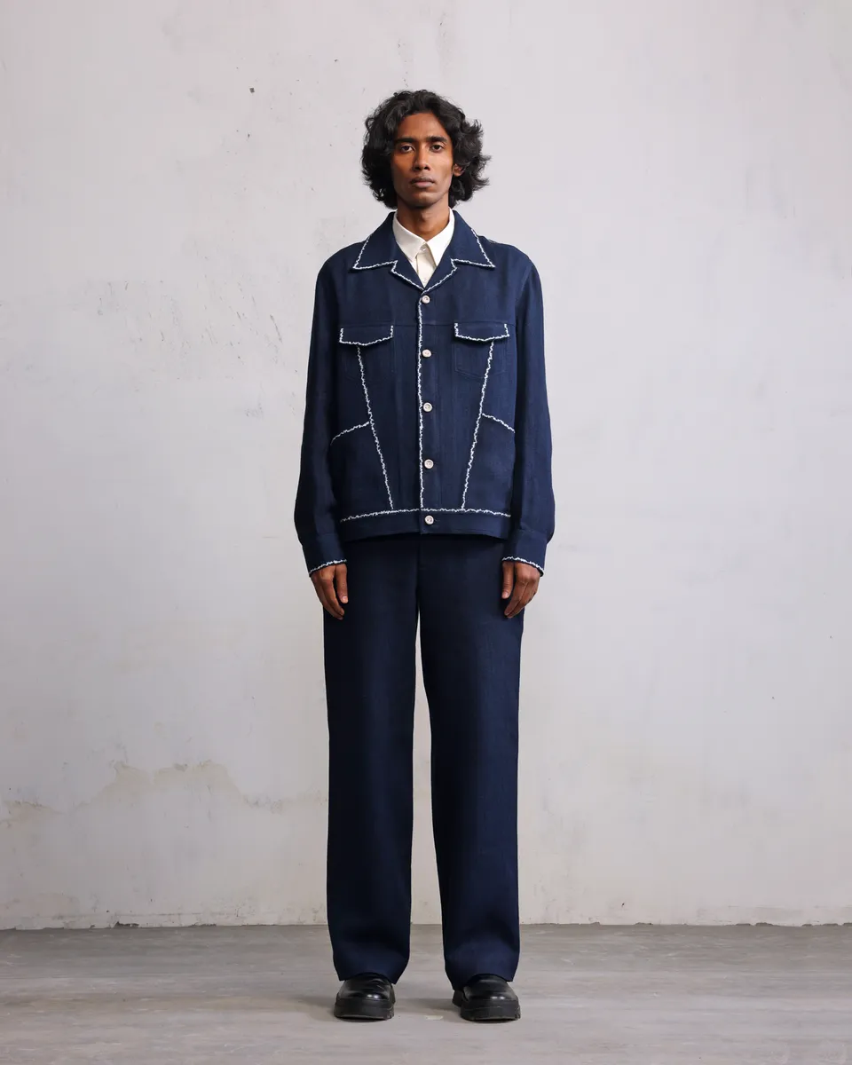 COUNTRYMADE Jackets Fractured seam detail jacket veste à chevrons brodée