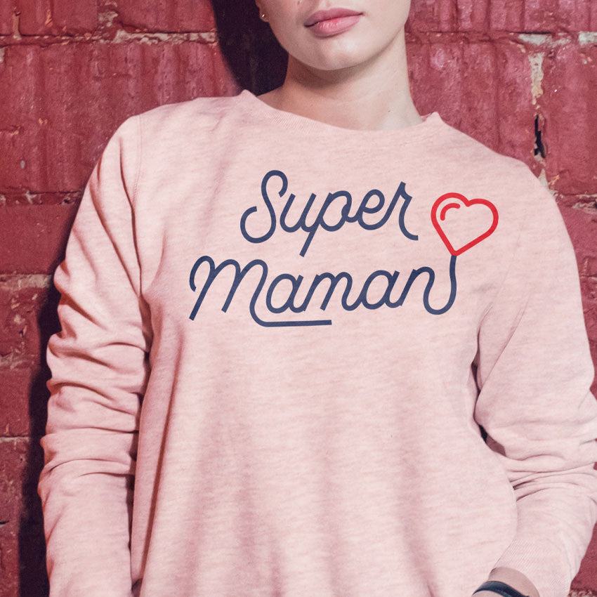 Juste Un T-shirt Sweats Imprimés Super maman sweat femme