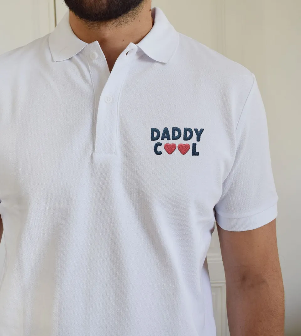 Juste Un T-shirt Polos Daddy cool polo brodé