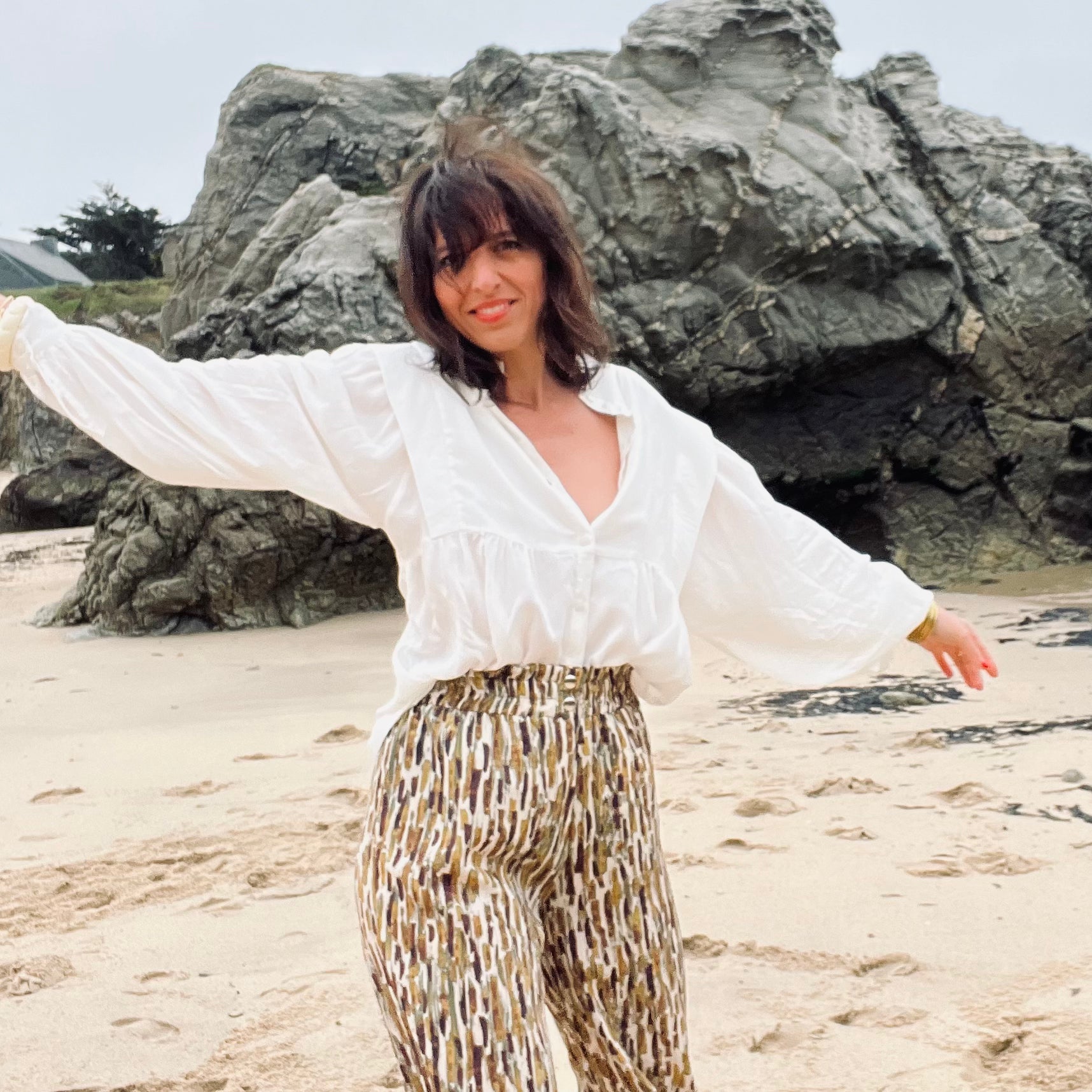 PANTRUCHE Chemises NINA blouse blanche plumetis doublée