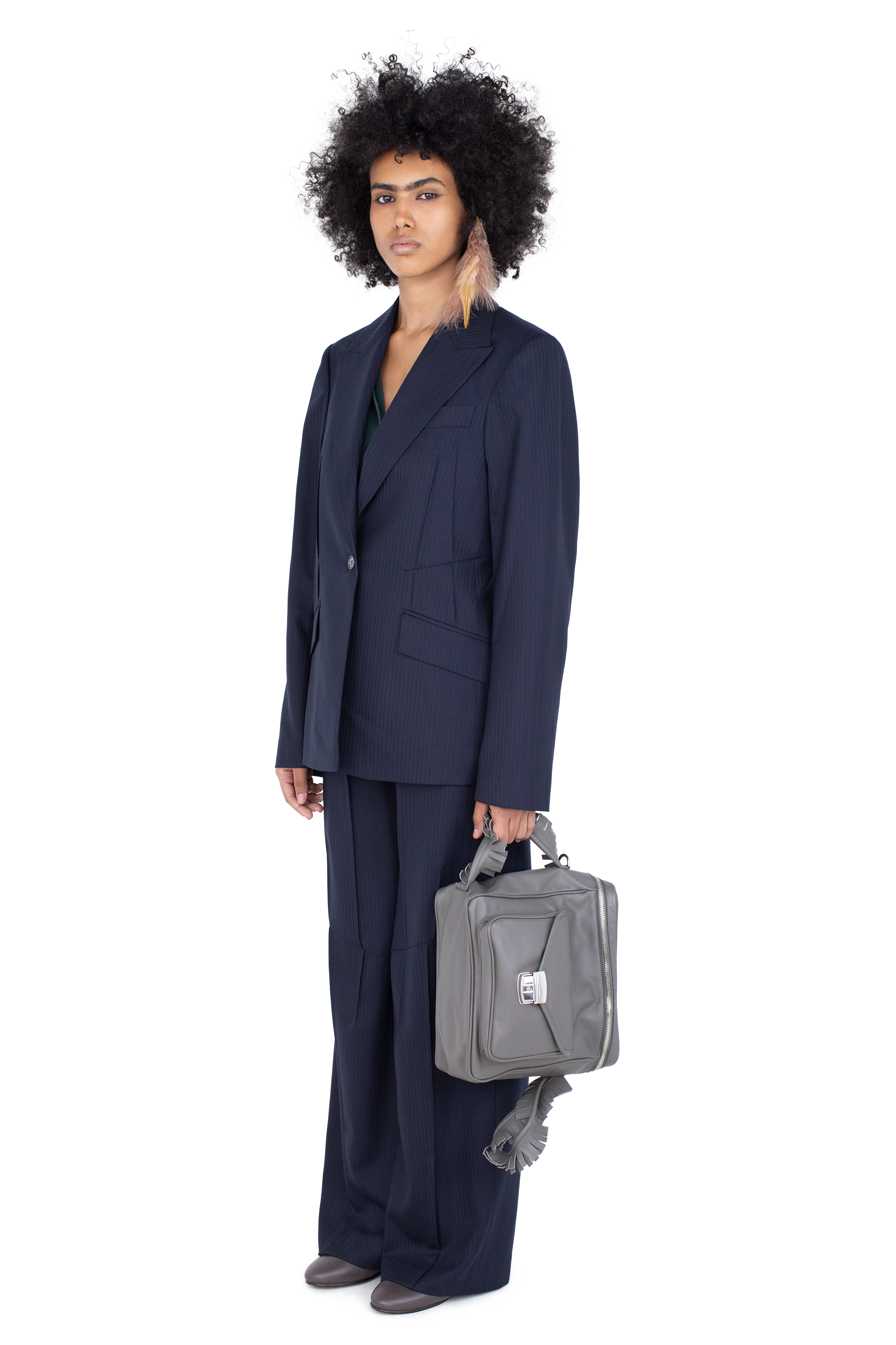 Kiko Kostadinov Outerwear TRIPOLINA Tailored Jacket veste tailleur Navy en laine