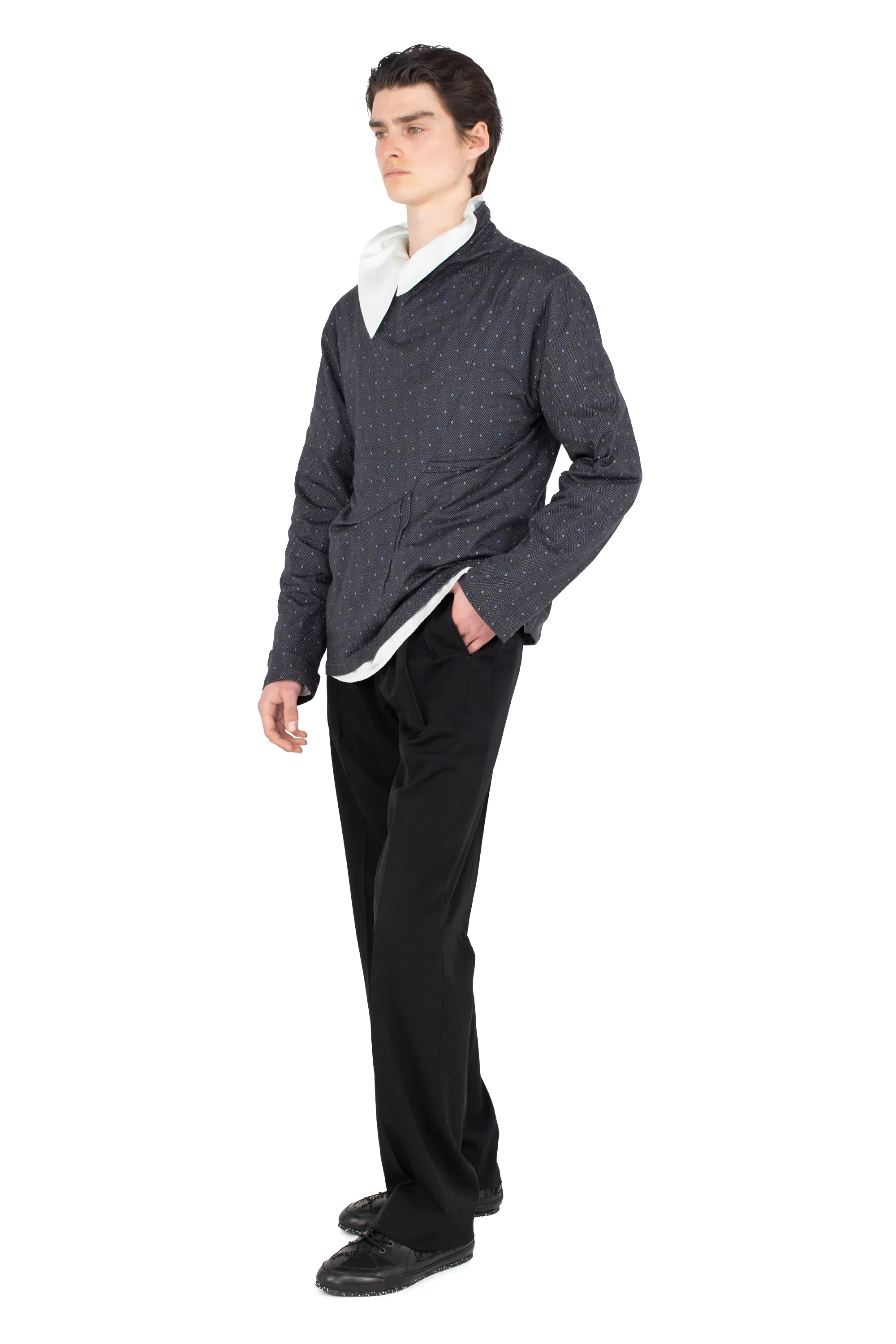 Kiko Kostadinov Bottoms CSOMOR Trousers pantalon noir en laine