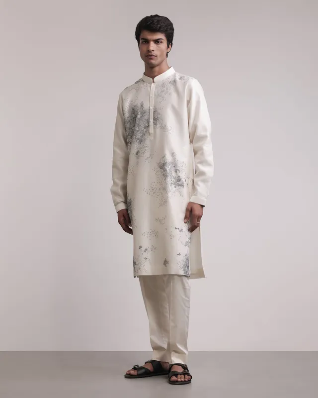 COUNTRYMADE Kurtas Residual Scattered Stitches ensemble kurta XS soie Chanderi