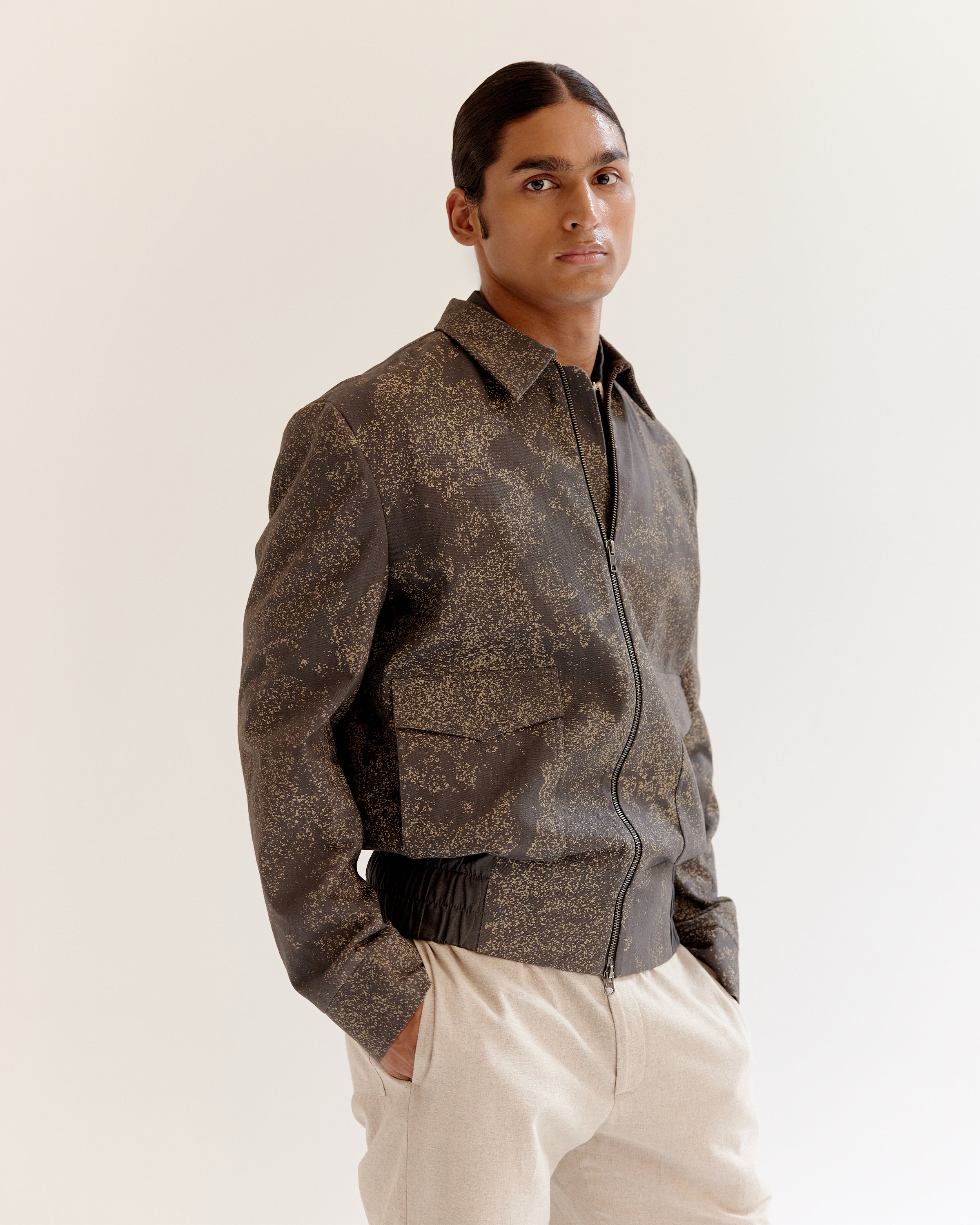 COUNTRYMADE Jackets Sandstorm Bomber Jacket veste bomber en denim imprimé
