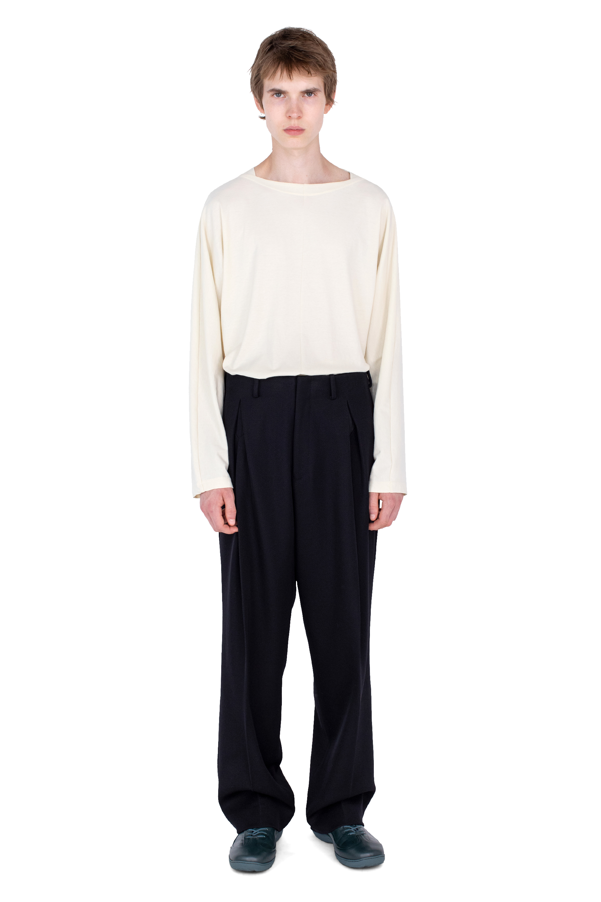 Kiko Kostadinov Bottoms VOTIVE Trousers Jet Black 44 en laine