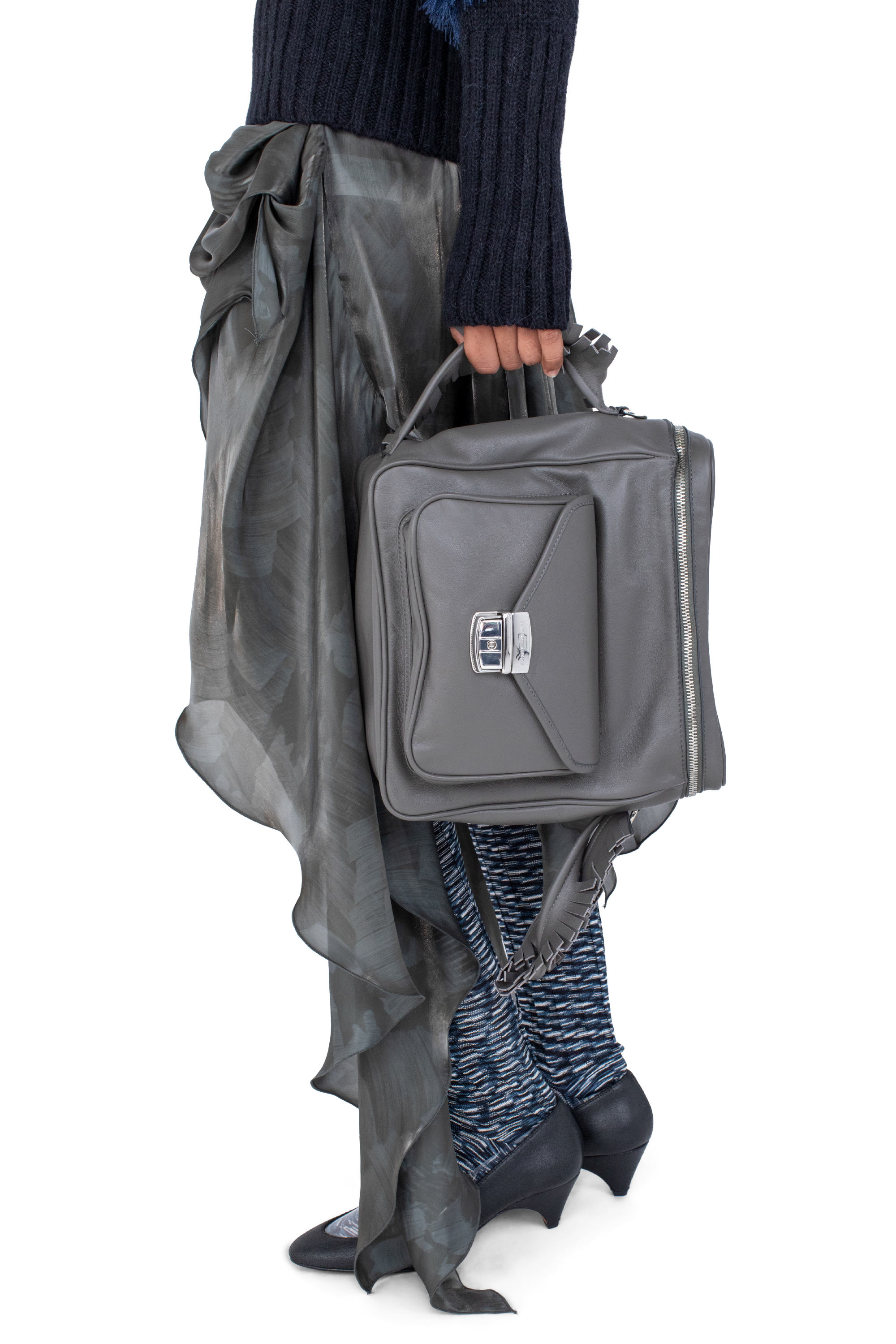 Kiko Kostadinov Bags PRION Camera Bag sac London Fog cuir nappa