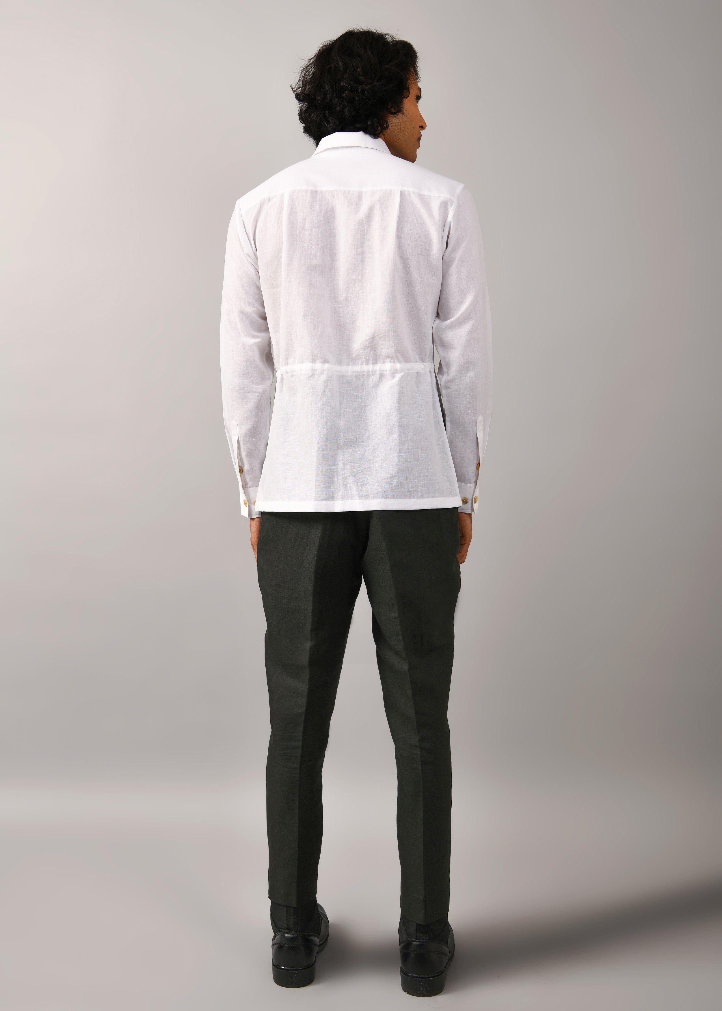 COUNTRYMADE Shirts Classic Safari Shirt chemise blanche coton lin