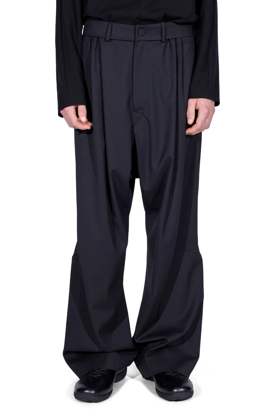 Kiko Kostadinov Bottoms HELMOND Trousers pantalon noir laine ample