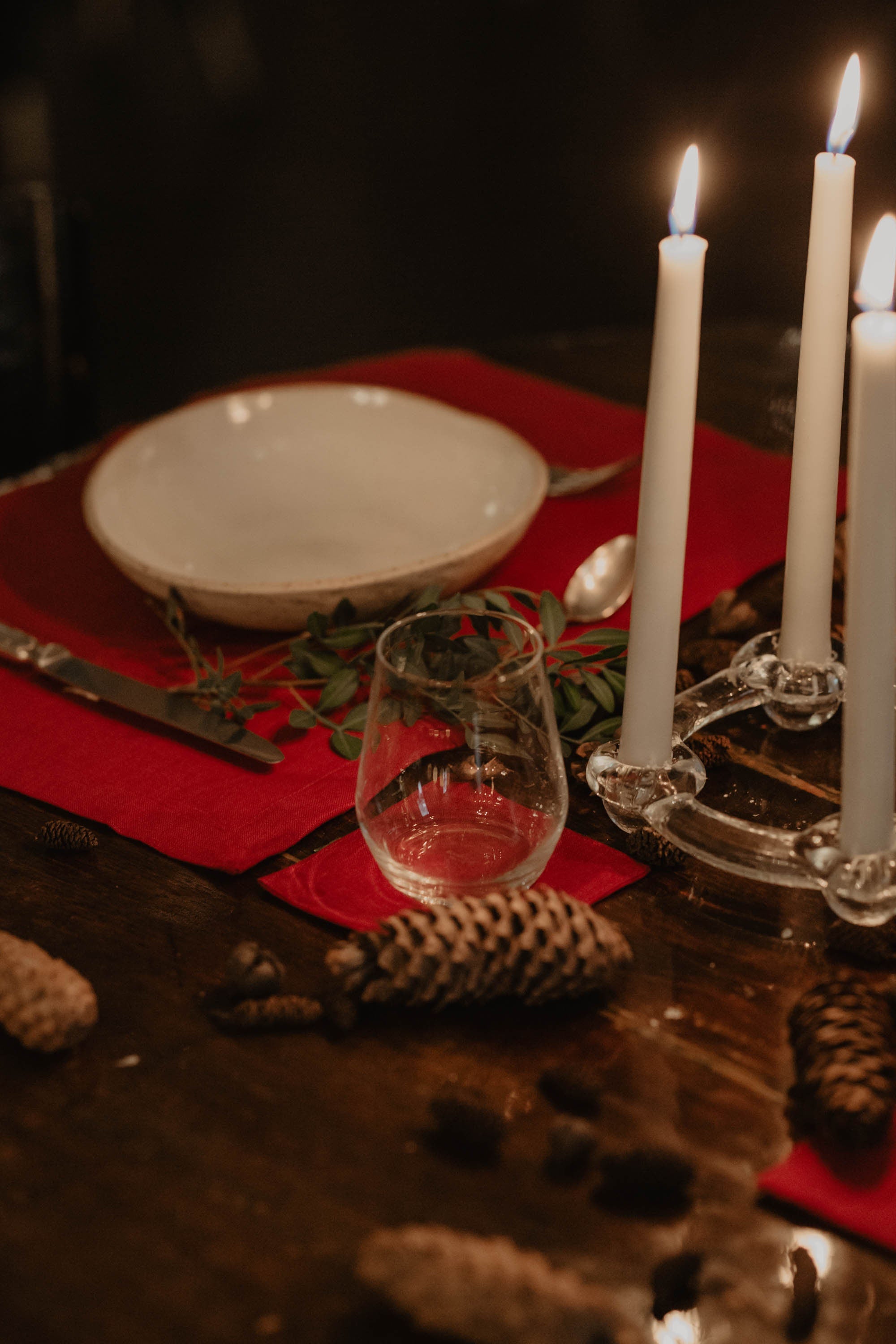 Laumė linen Home Edit dessous de verre en lin naturel lot de 2 lavé