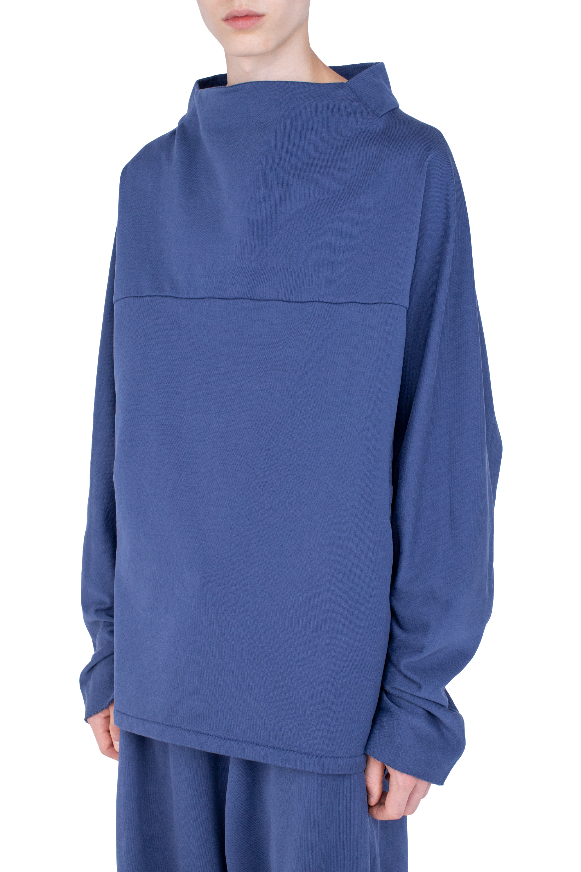 Kiko Kostadinov Tops VELEKA Pullover pull bleu marine coton bio