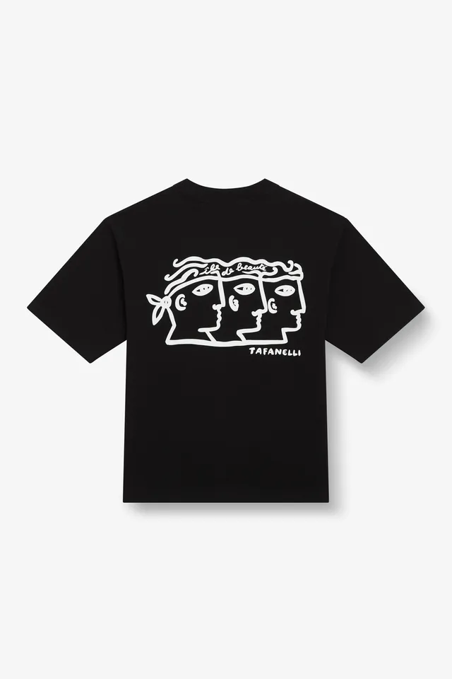 TAFANELLI T-Shirts La Trinità T-shirt noir coton 280 g