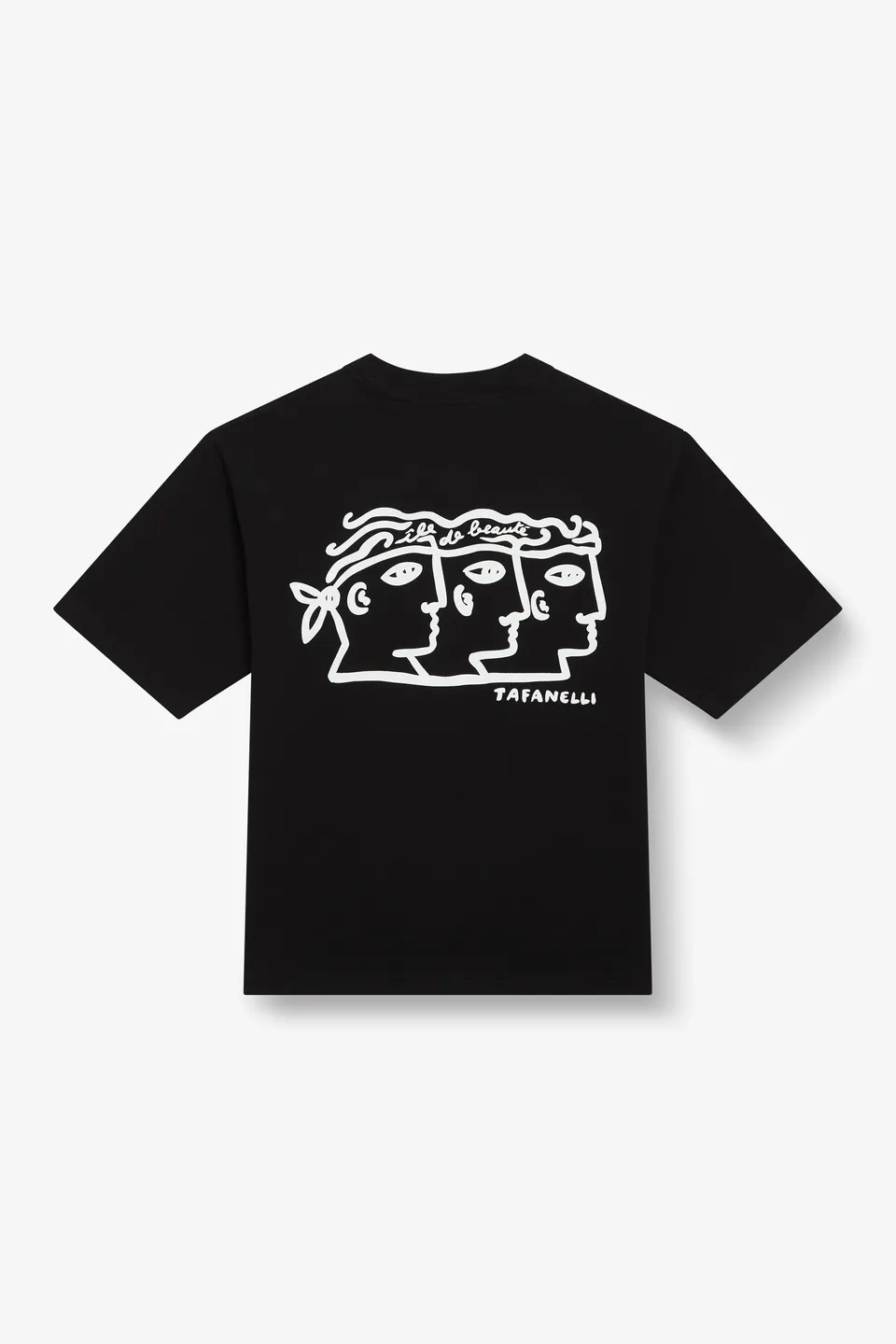 TAFANELLI T-Shirts La Trinità T-shirt noir coton 280 g