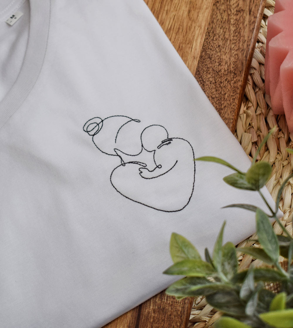 Juste Un T-shirt T-shirts Brodés Maman t-shirt brodé femme