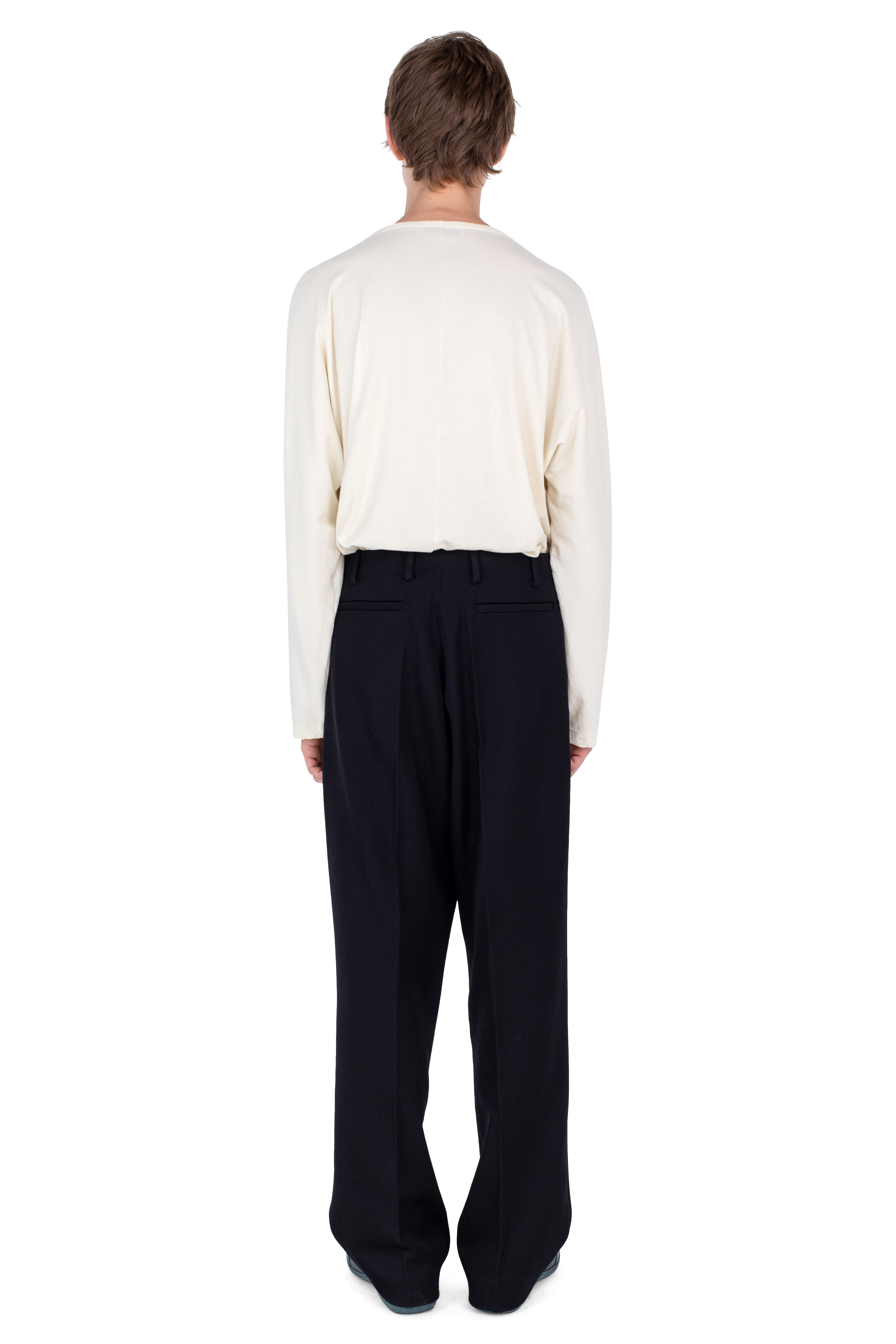 Kiko Kostadinov Bottoms VOTIVE Trousers Jet Black 44 en laine