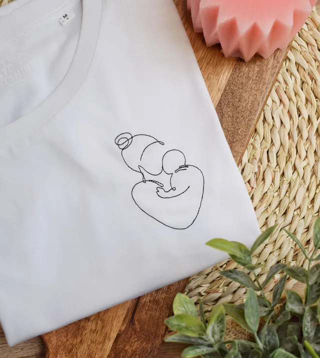 Juste Un T-shirt T-shirts Brodés Maman t-shirt brodé femme