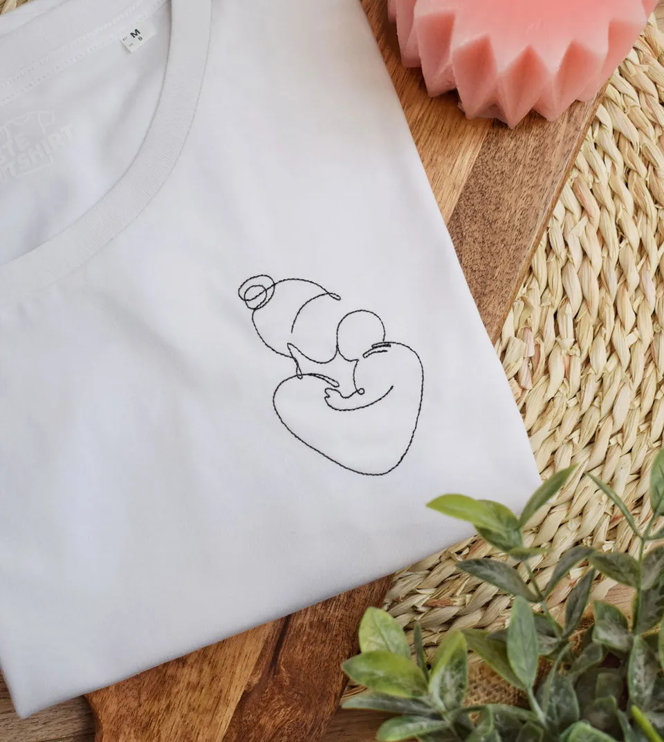 Juste Un T-shirt T-shirts Brodés Maman t-shirt brodé femme