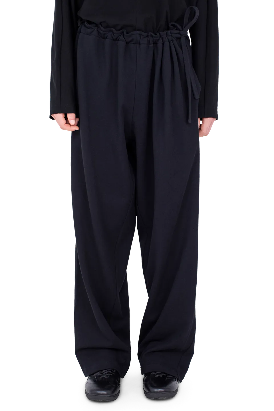 Kiko Kostadinov Bottoms OSCAR Wide Trousers pantalon noir Smooth Black OS jersey