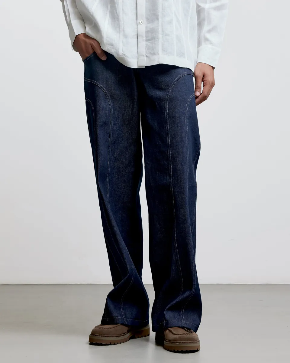 COUNTRYMADE Trousers ARCH PATCH DENIM pantalon denim selvedge