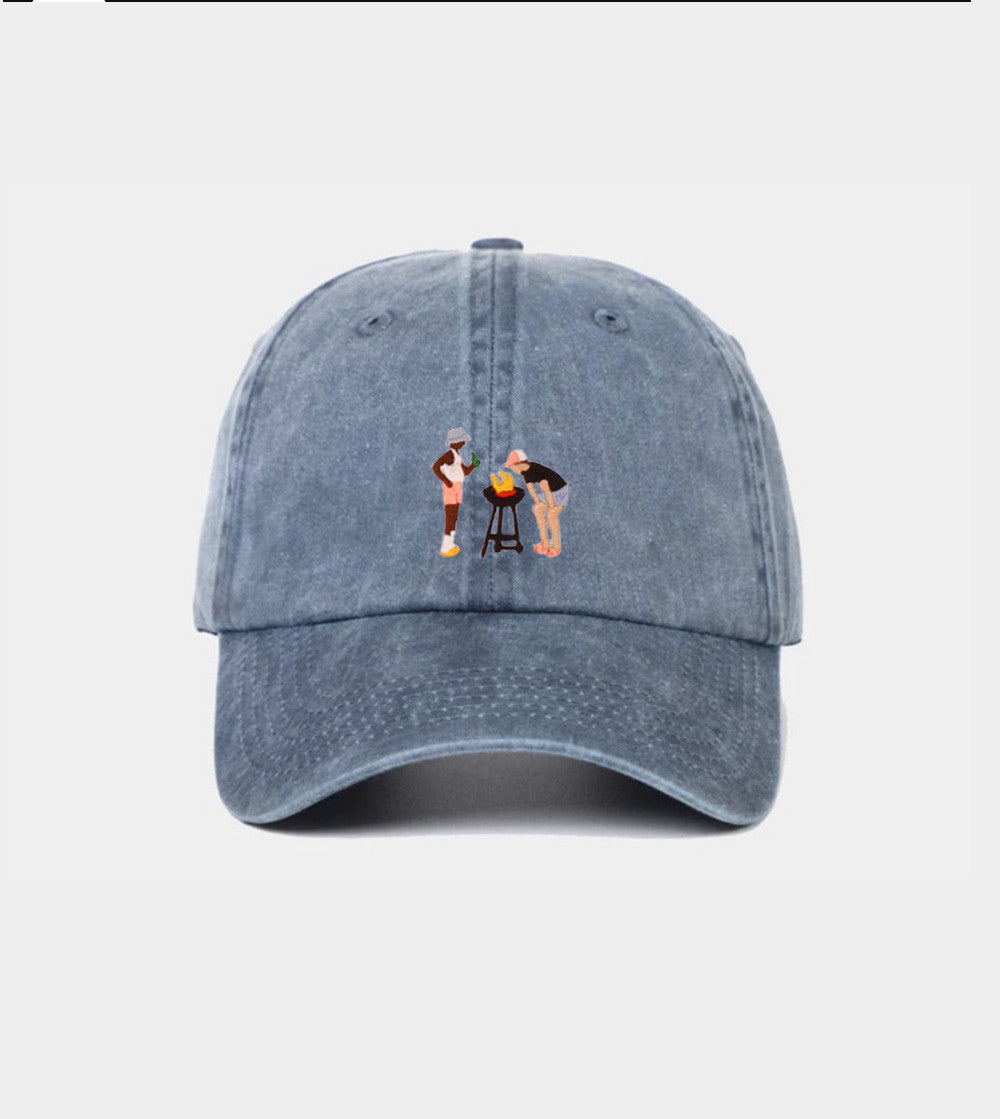 Juste Un T-shirt Casquettes Barbecue des vacances casquette brodée rouge vintage