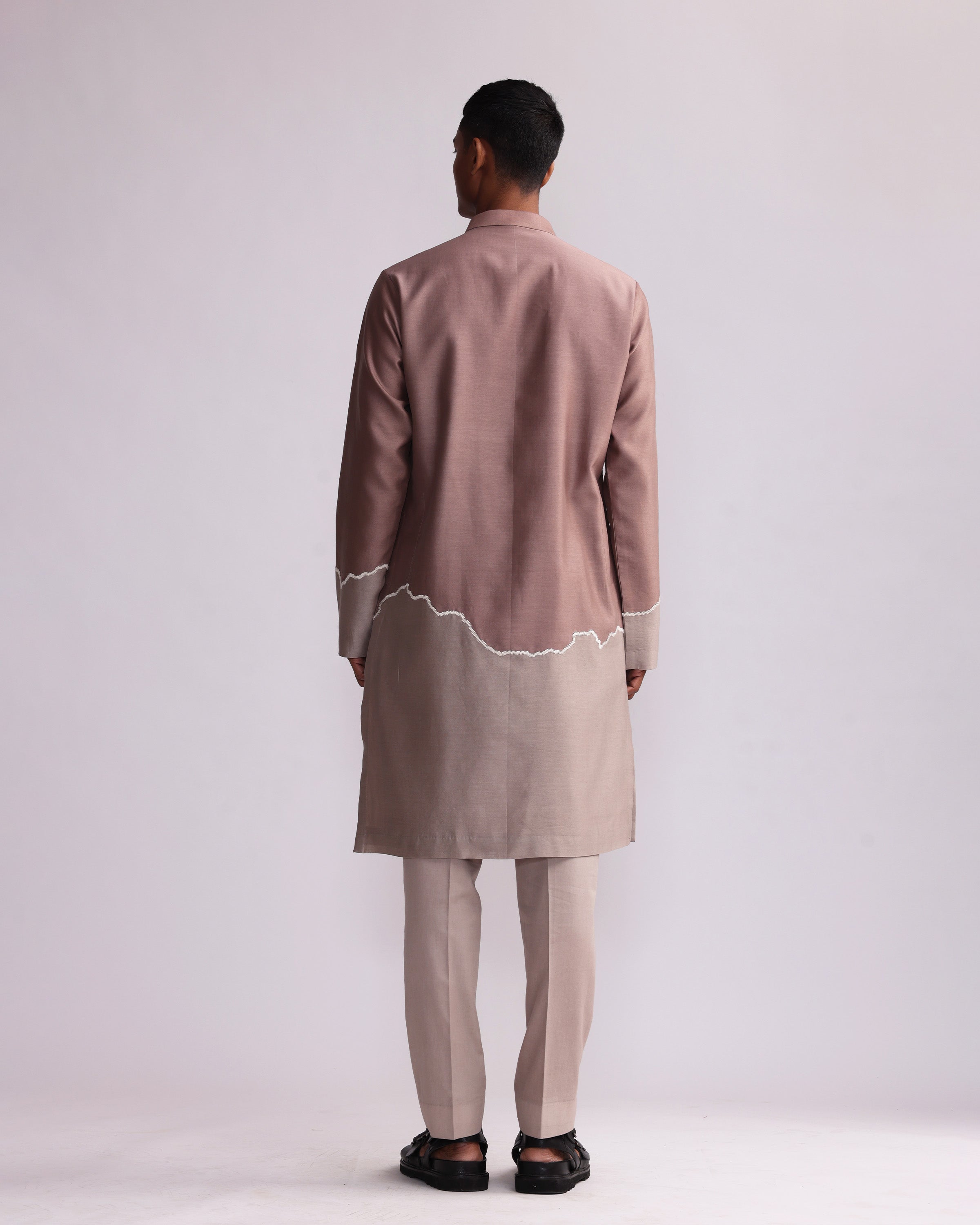 COUNTRYMADE Kurtas HALF AND HALF KURTA WITH MATCHING PANTS ensemble kurta chanderi brodé