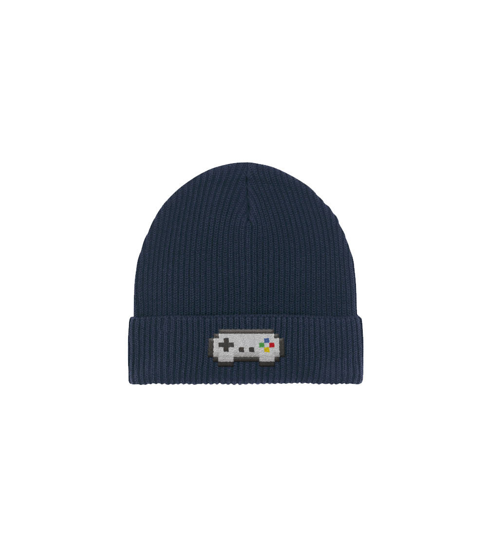 Juste Un T-shirt Bonnets Manette bonnet gris chiné brodé