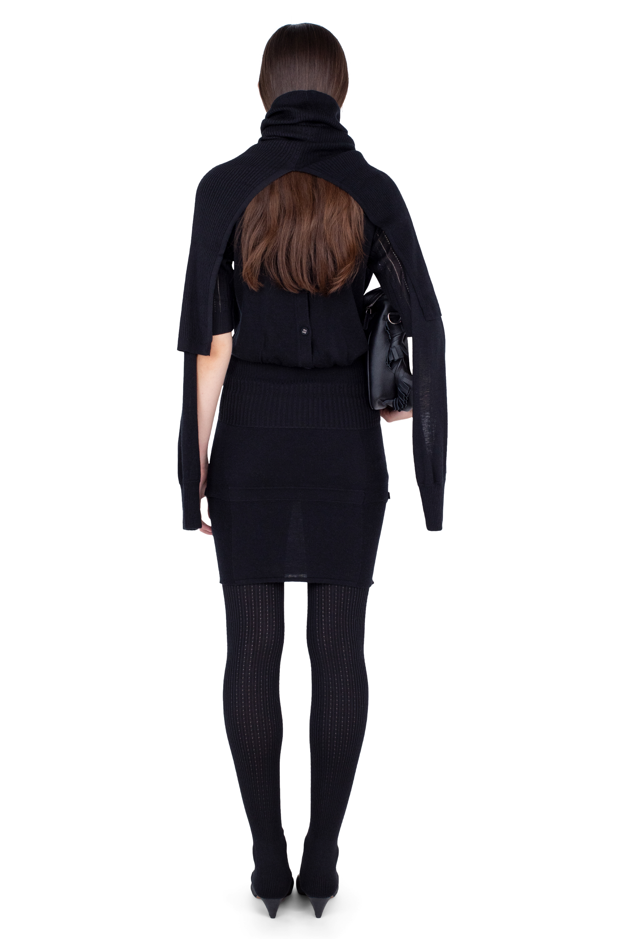 Kiko Kostadinov Knitwear CORELLA Double Sleeve Jumper pull noir Nebular