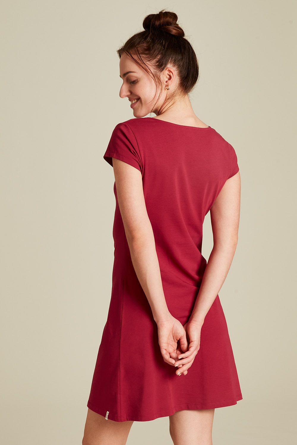 Sourire Multicolore Robe anémone en jersey de coton bio robe rouge XS
