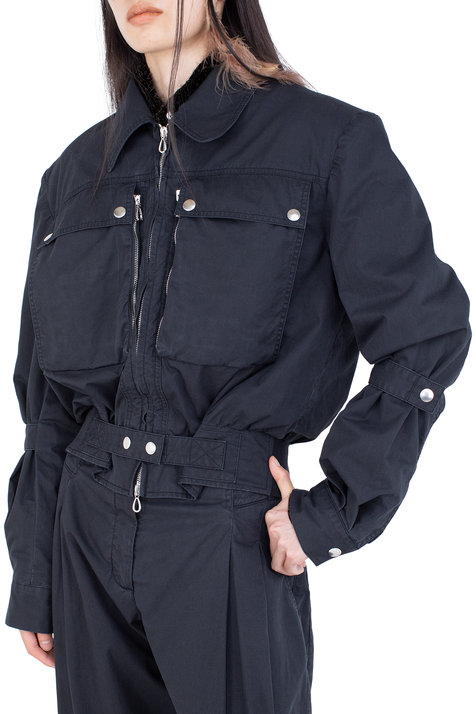 Kiko Kostadinov Outerwear PEREGRINE Jacket veste Stone Washed Charcoal 34–42 coton