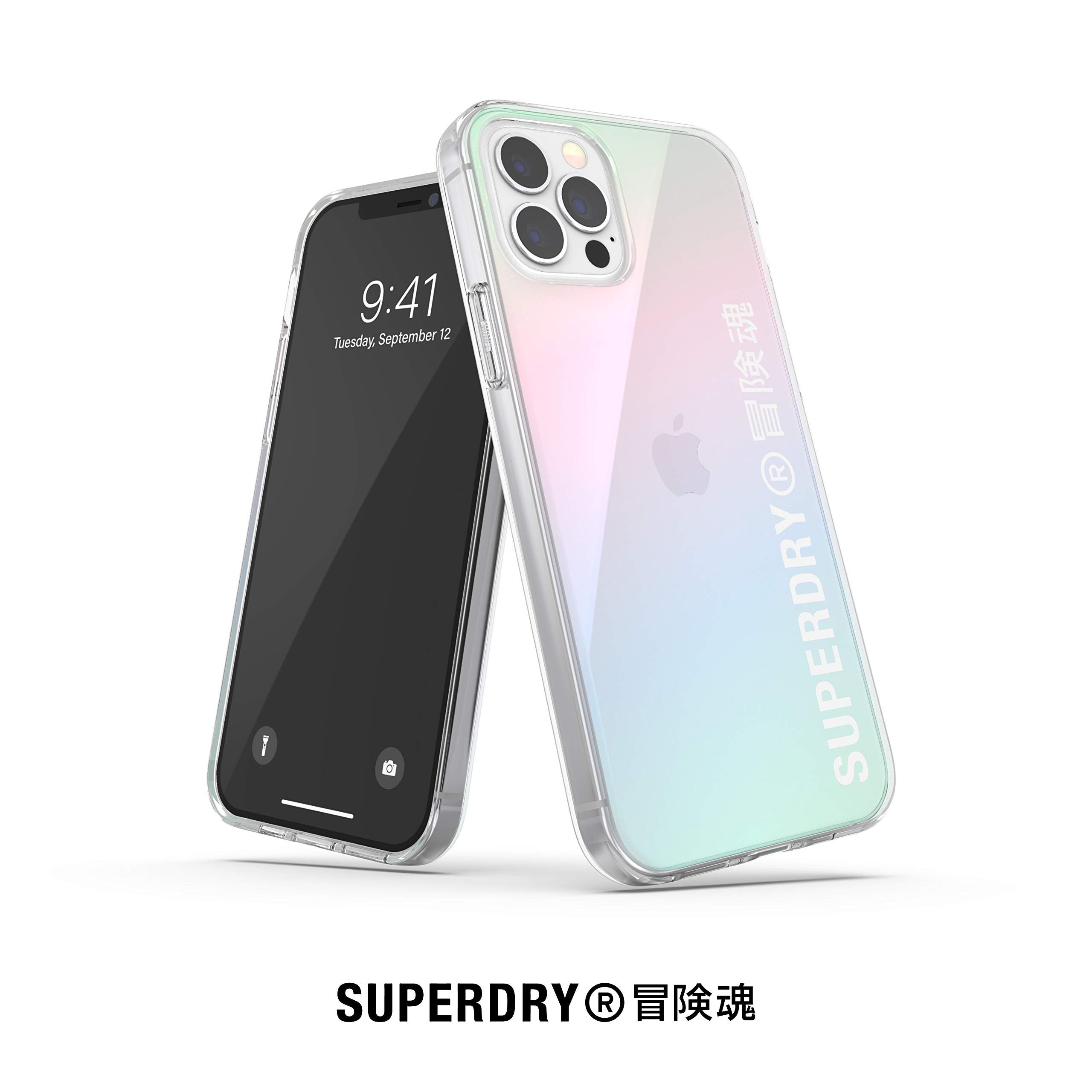Superdry Coques de Protection coque iPhone 12/12 Pro holographique transparente