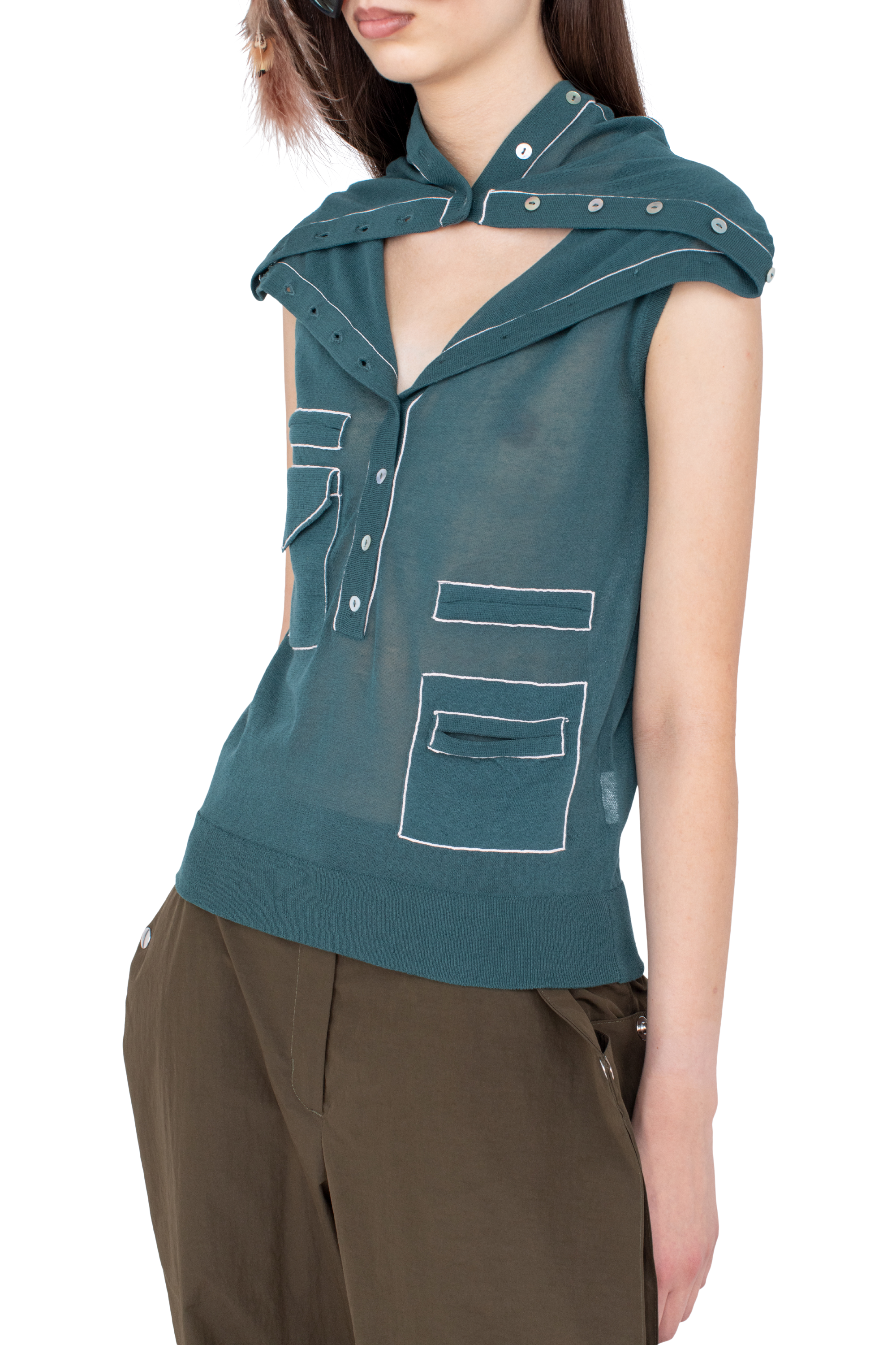 Kiko Kostadinov Knitwear KREINER Knit Roll Neck pull vert loden