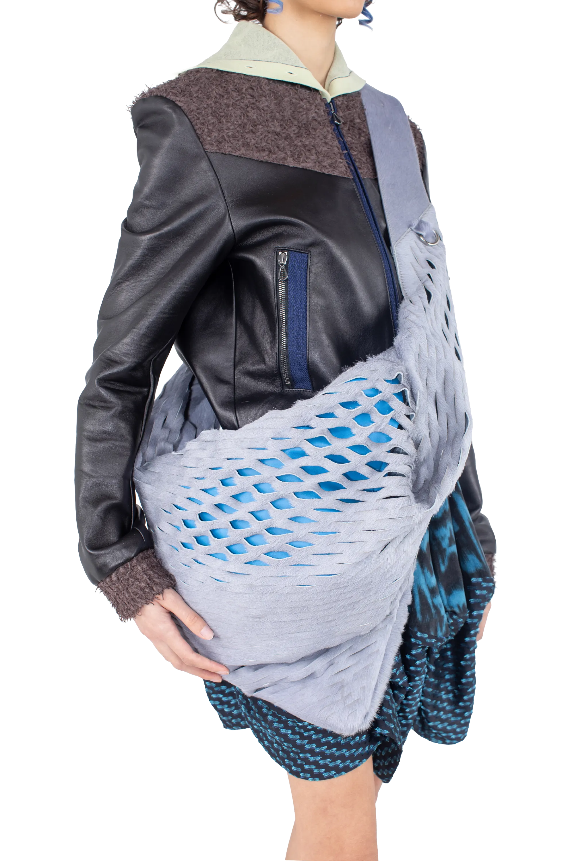 Kiko Kostadinov Bags FIORE Twisted Bag sac Stone Grey en cuir bovin