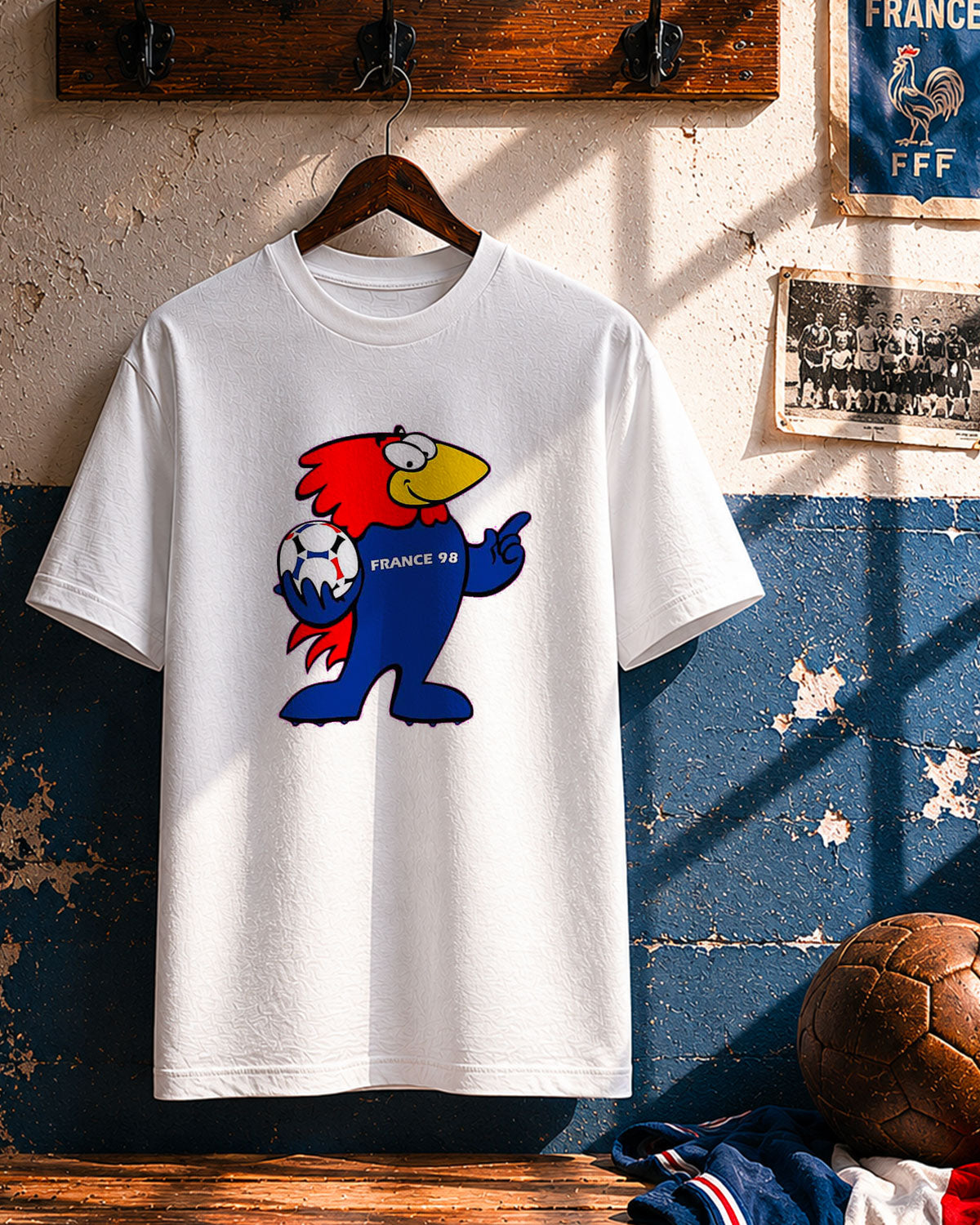 Juste Un T-shirt T-shirts Imprimés Coupe du Monde 2026 Footix T-shirt blanc coton bio
