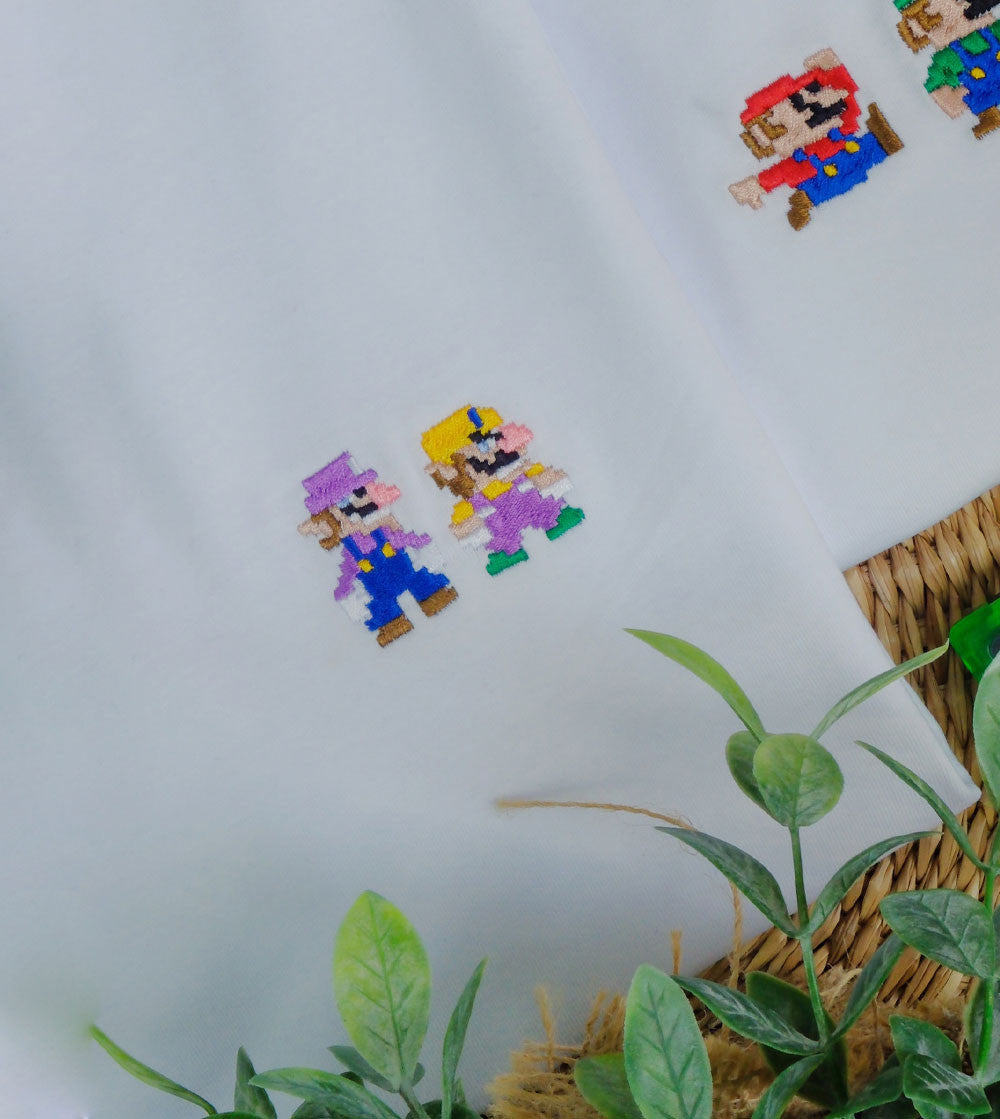 Juste Un T-shirt T-shirts Brodés Wario t-shirt coton biologique