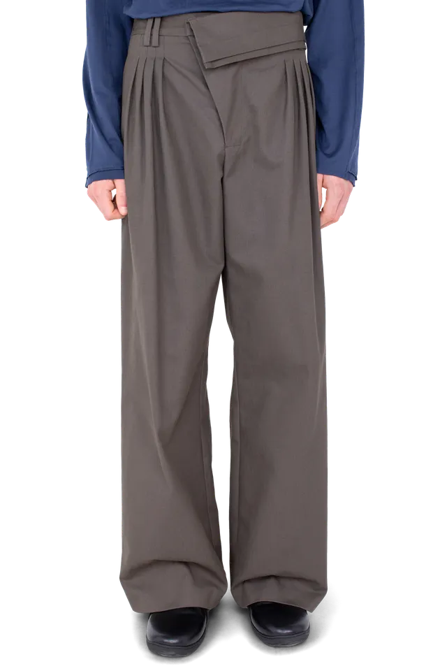 Kiko Kostadinov Bottoms DIEZE pantalon large Khaki en coton