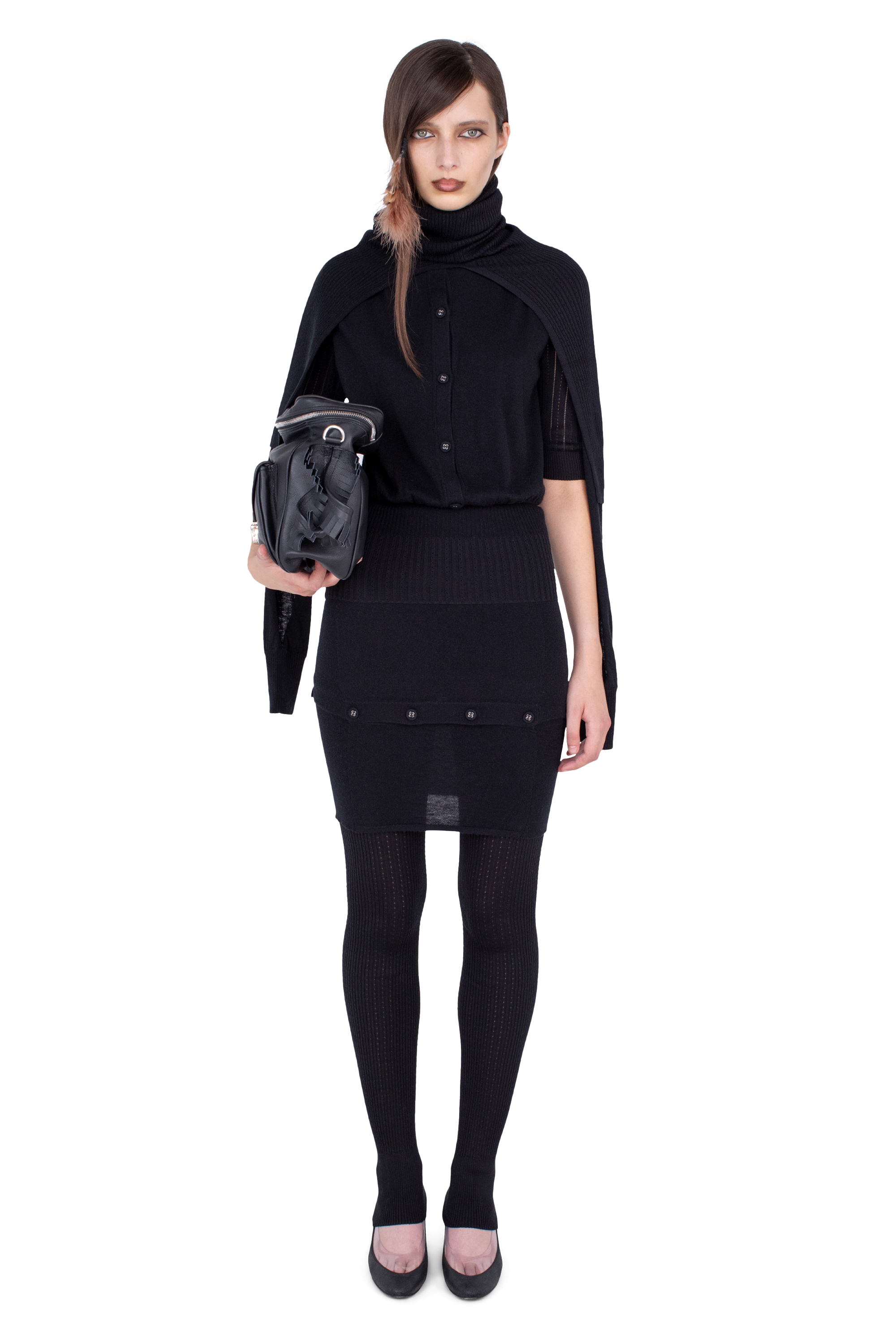 Kiko Kostadinov Knitwear CORELLA Double Sleeve Jumper pull noir Nebular