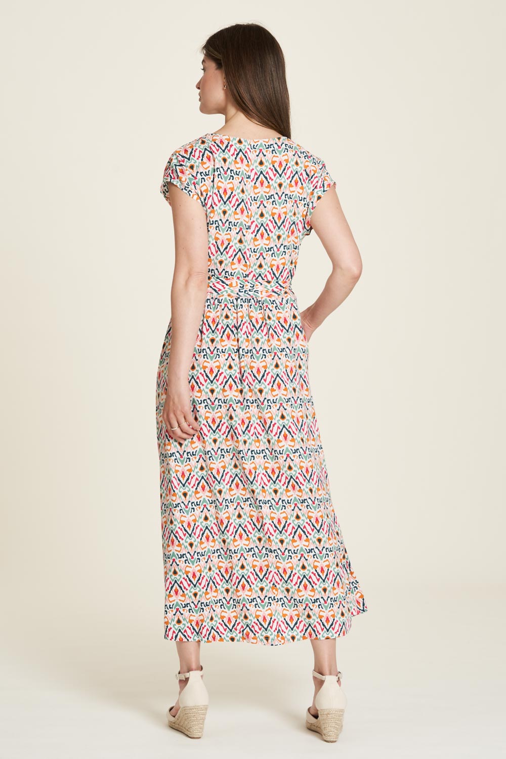 Sourire Multicolore Robes robe longue ikat Ecovero avec poches