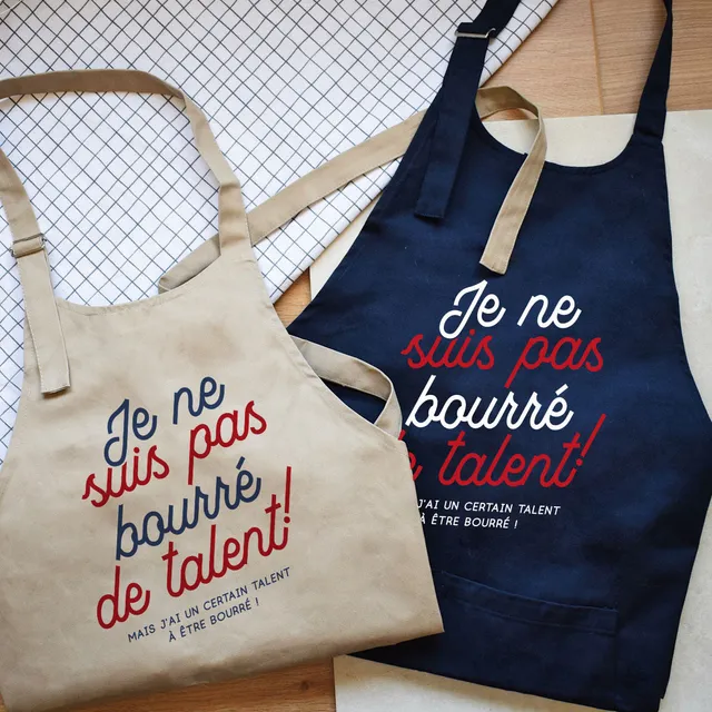 Juste Un T-shirt Tabliers Je ne suis pas bourré de talent tablier humour