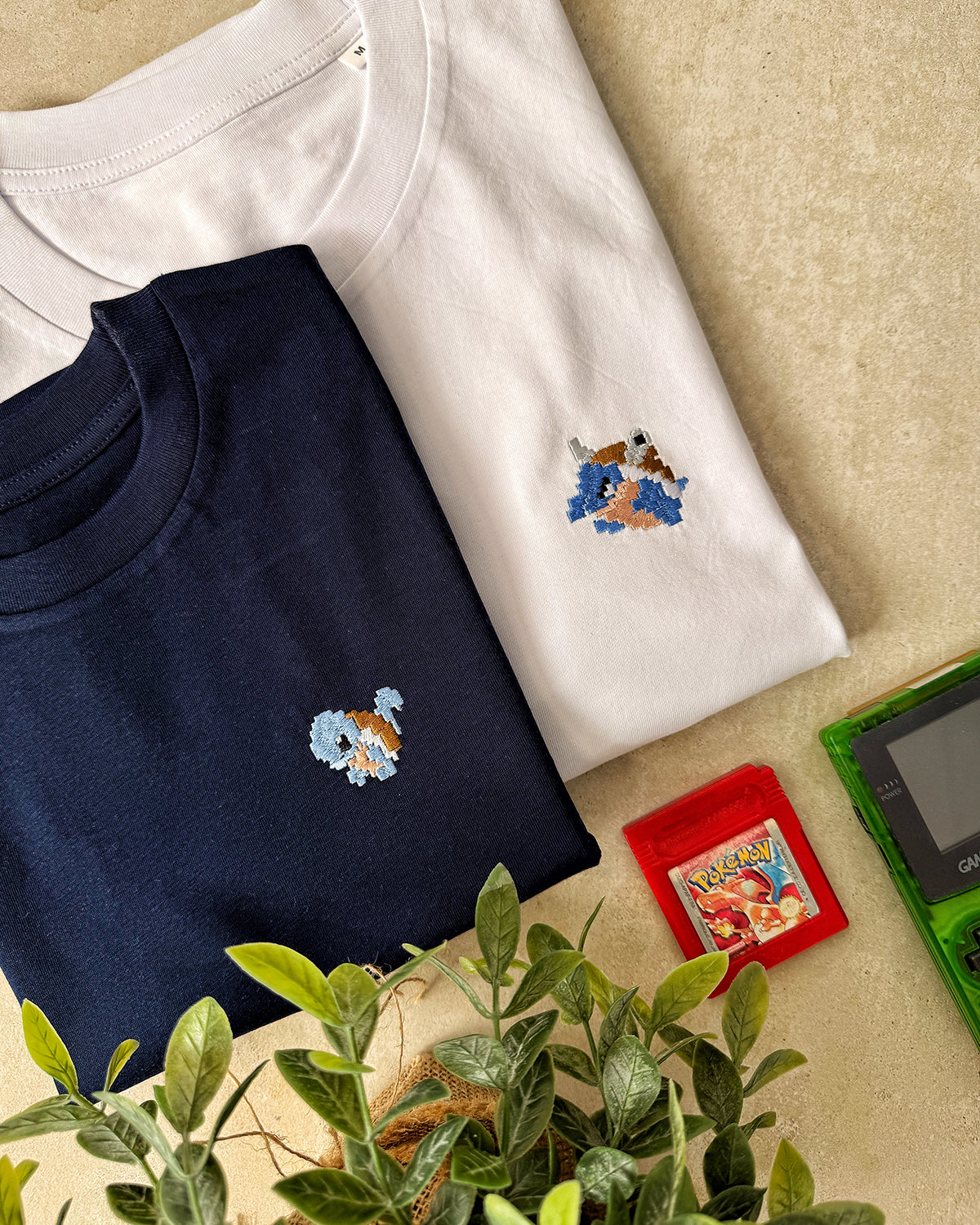 Juste Un T-shirt T-shirts Brodés Coffret T-shirt brodé Papa Carapuce t-shirts papa enfant