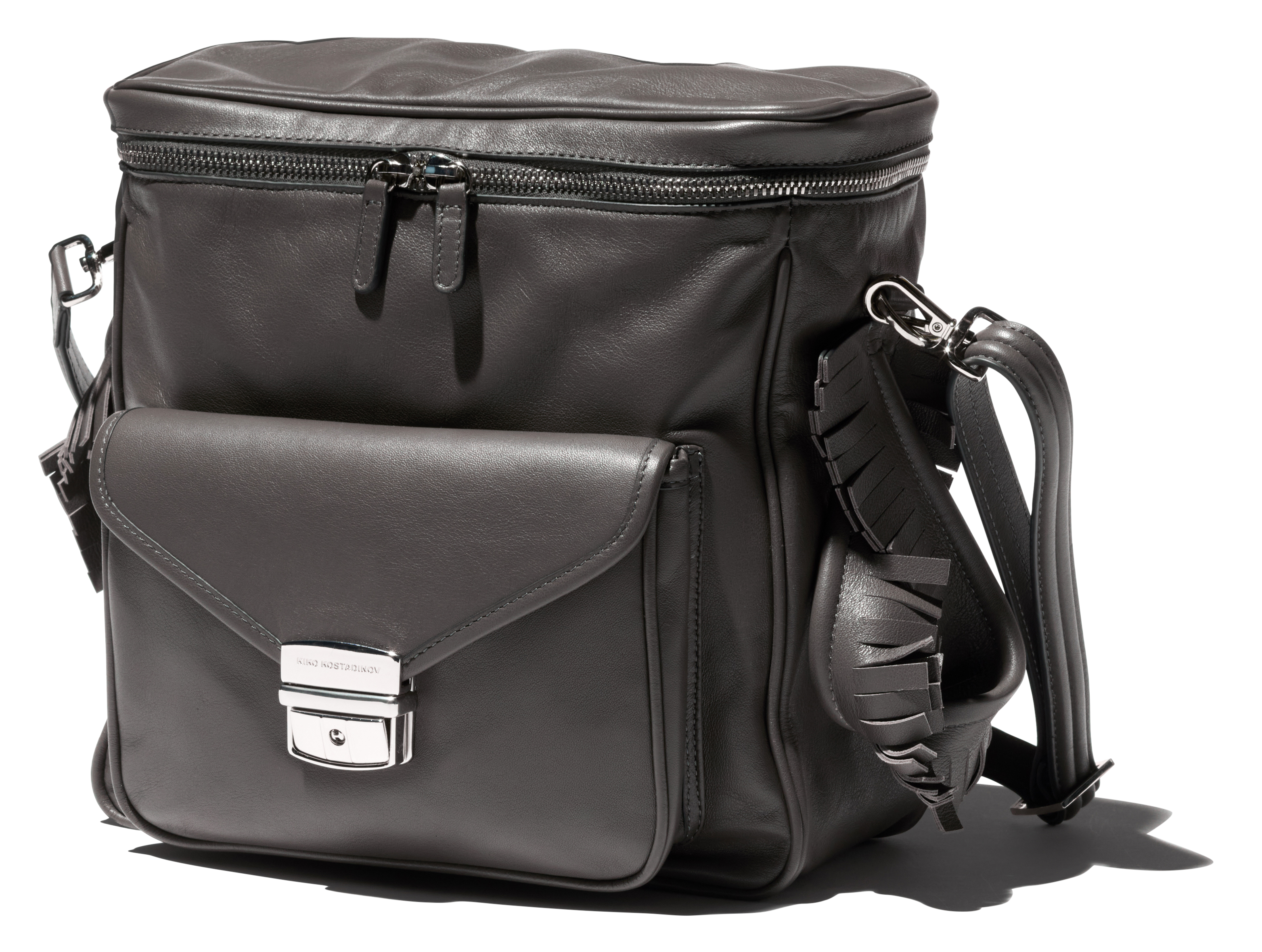 Kiko Kostadinov Bags PRION Camera Bag sac London Fog cuir nappa