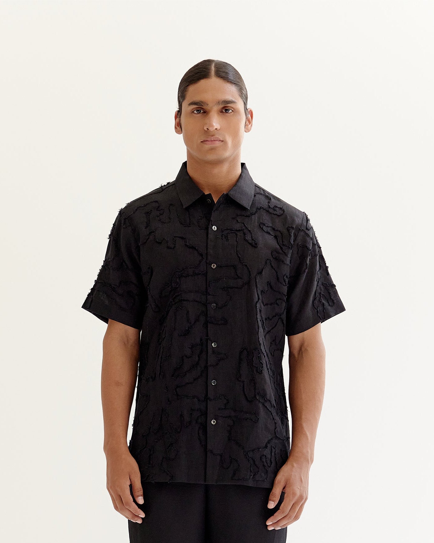 COUNTRYMADE Shirts Eroded Camo Half Shirt chemise en lin