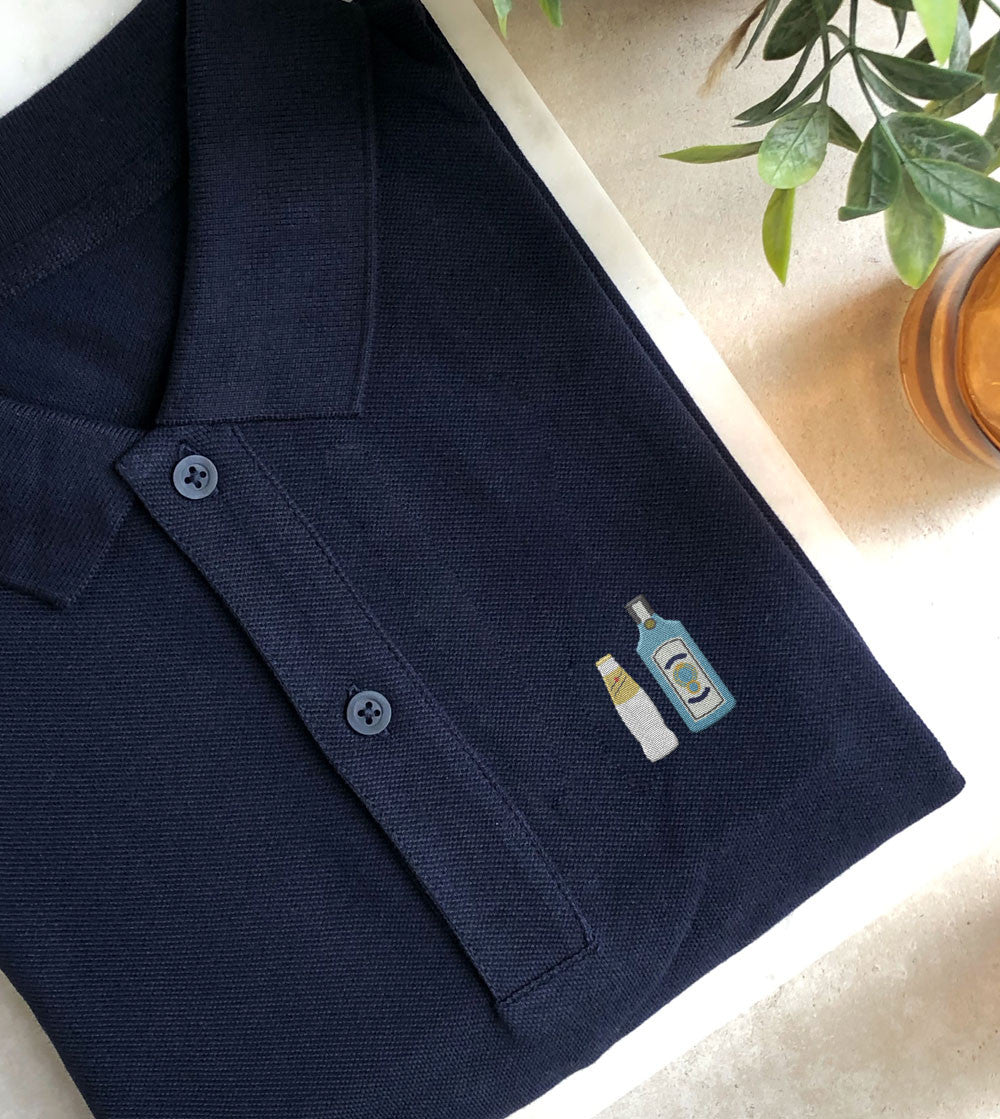 Juste Un T-shirt Polos Bombay Tonic polo brodé apéro