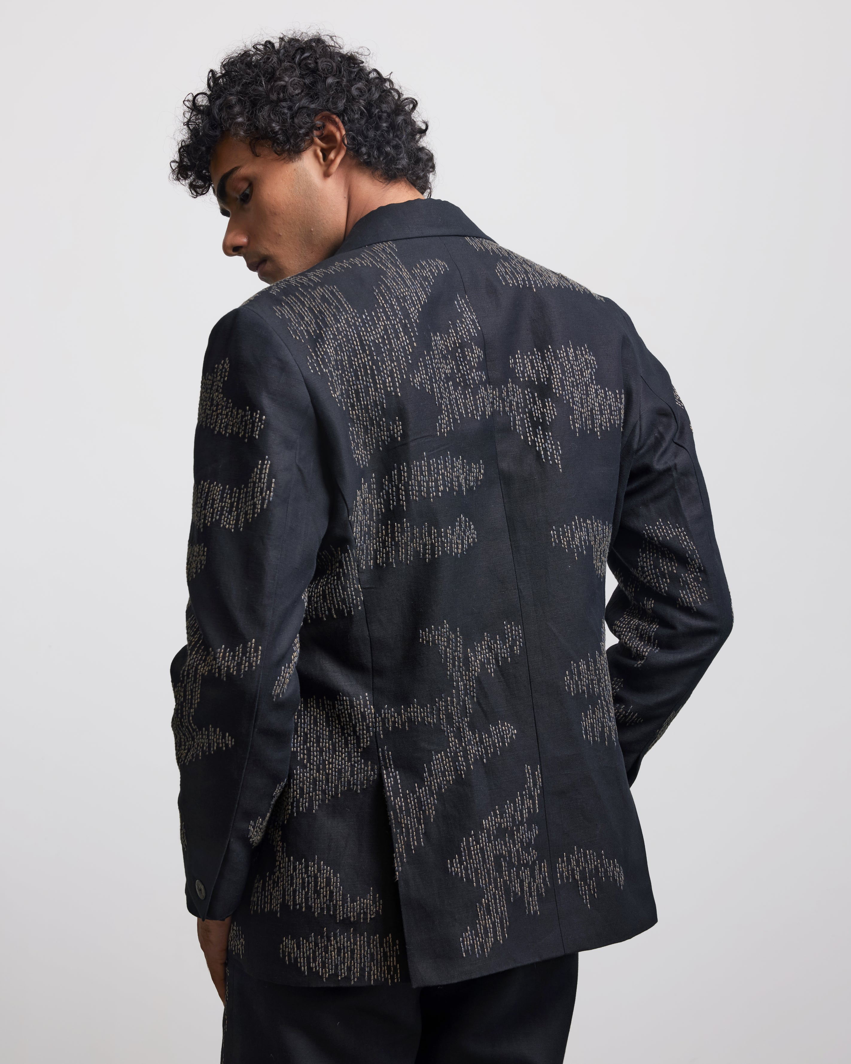 COUNTRYMADE Jackets Camouflage Embroidered Blazer, blazer en lin brodé