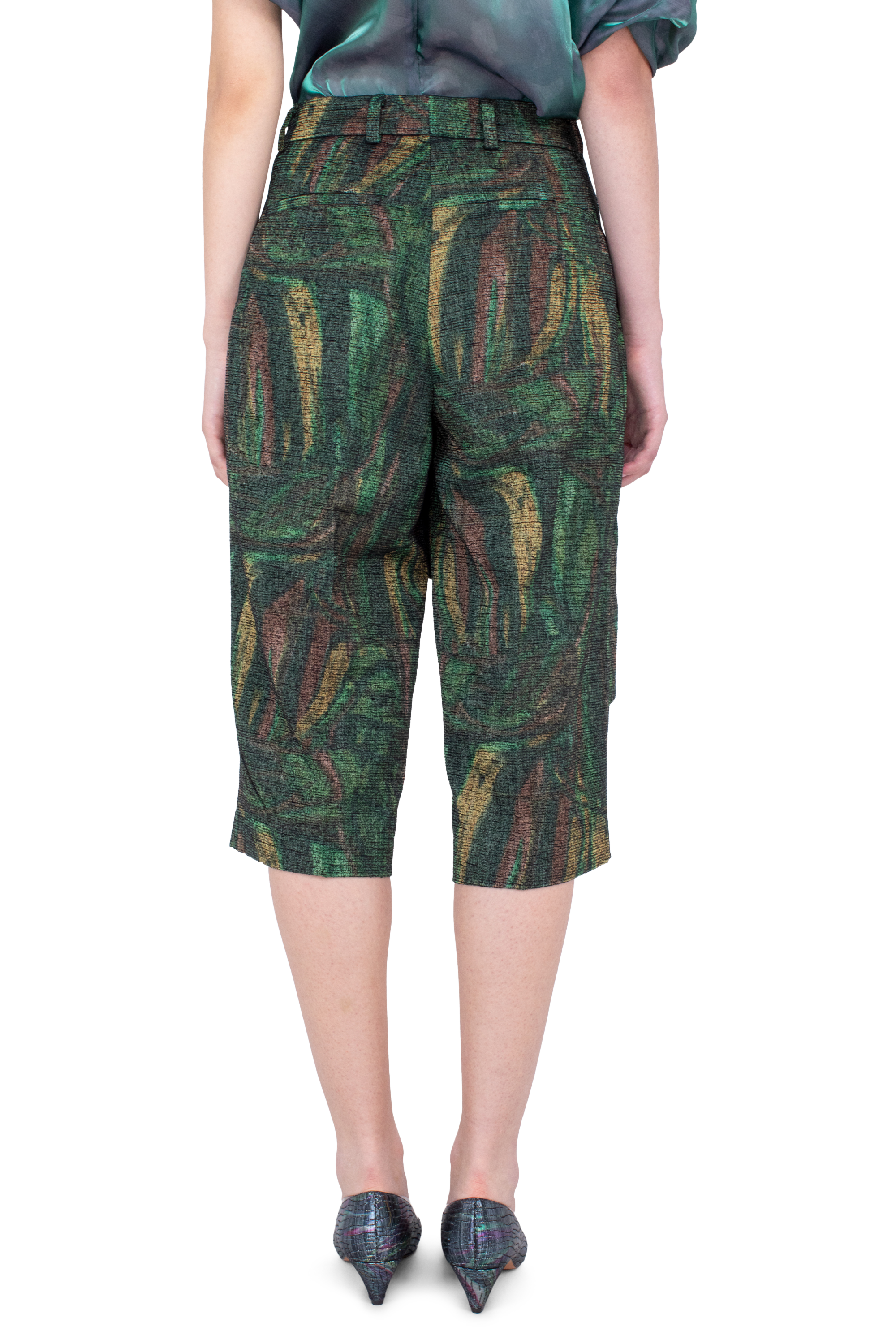 Kiko Kostadinov Bottoms LINNET Wrap Culottes jupe-culotte Forest Print