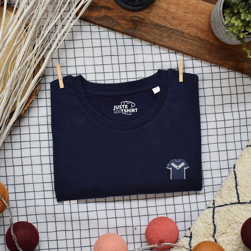 Juste Un T-shirt T-shirts Brodés Girondins de Bordeaux t-shirt blanc